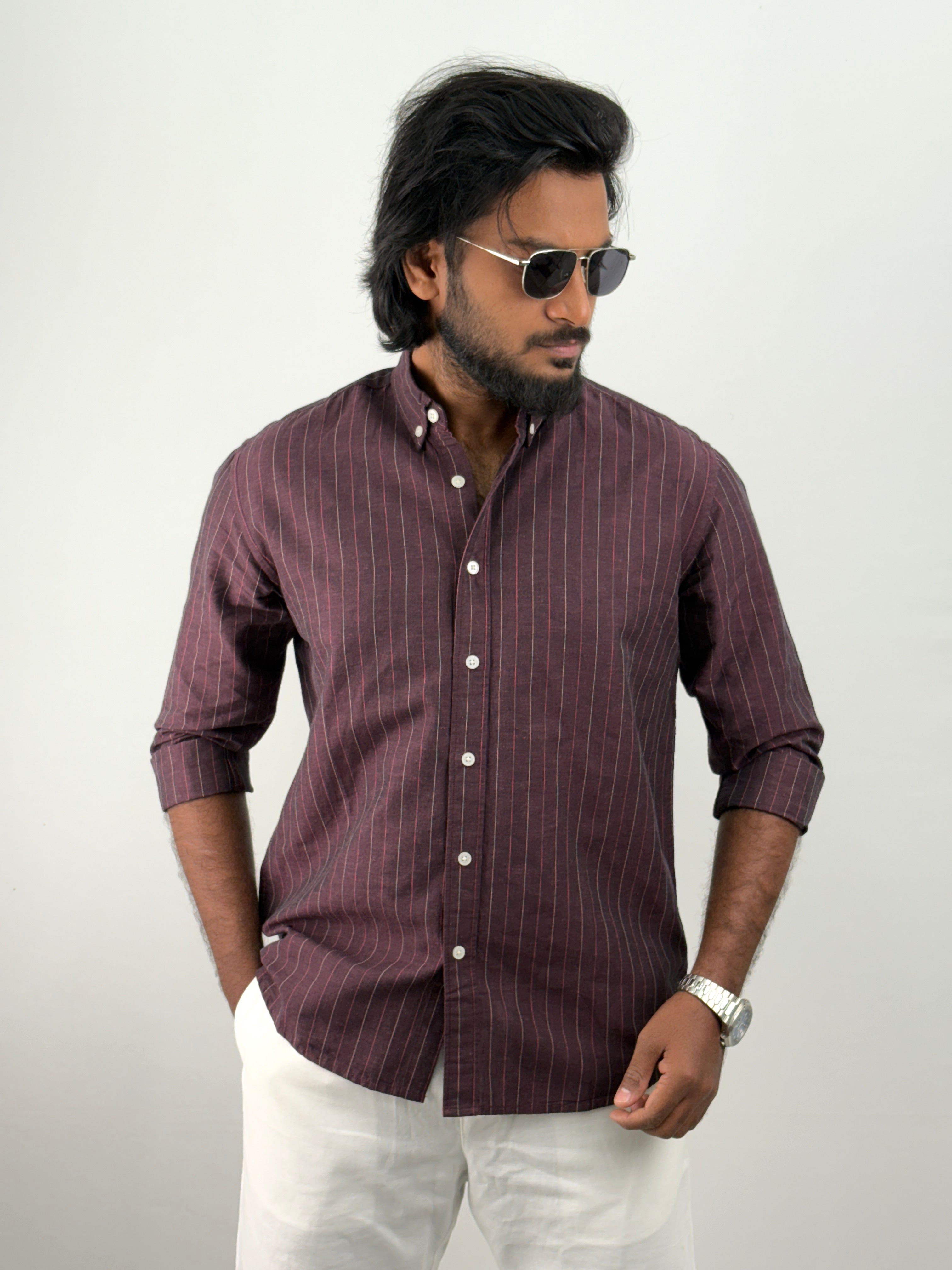 Maroon Stripe Shirt