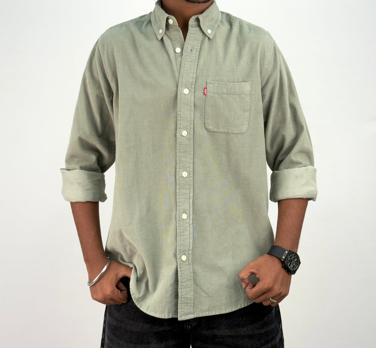 Light Green Corduroy Shirt 2