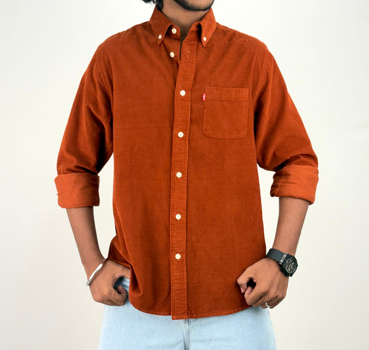Rust Corduroy Shirt 2