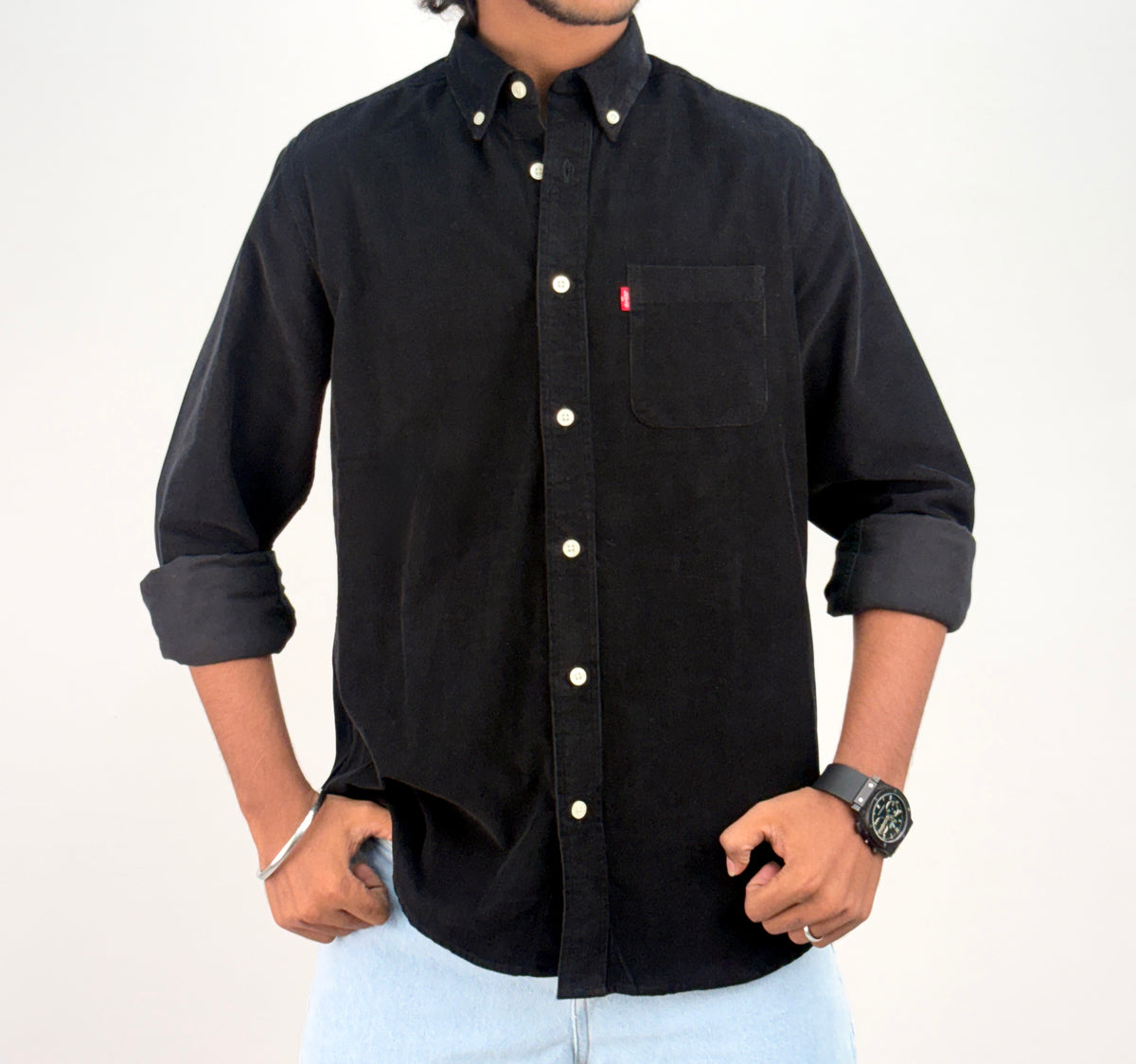 Black Corduroy Shirt 2