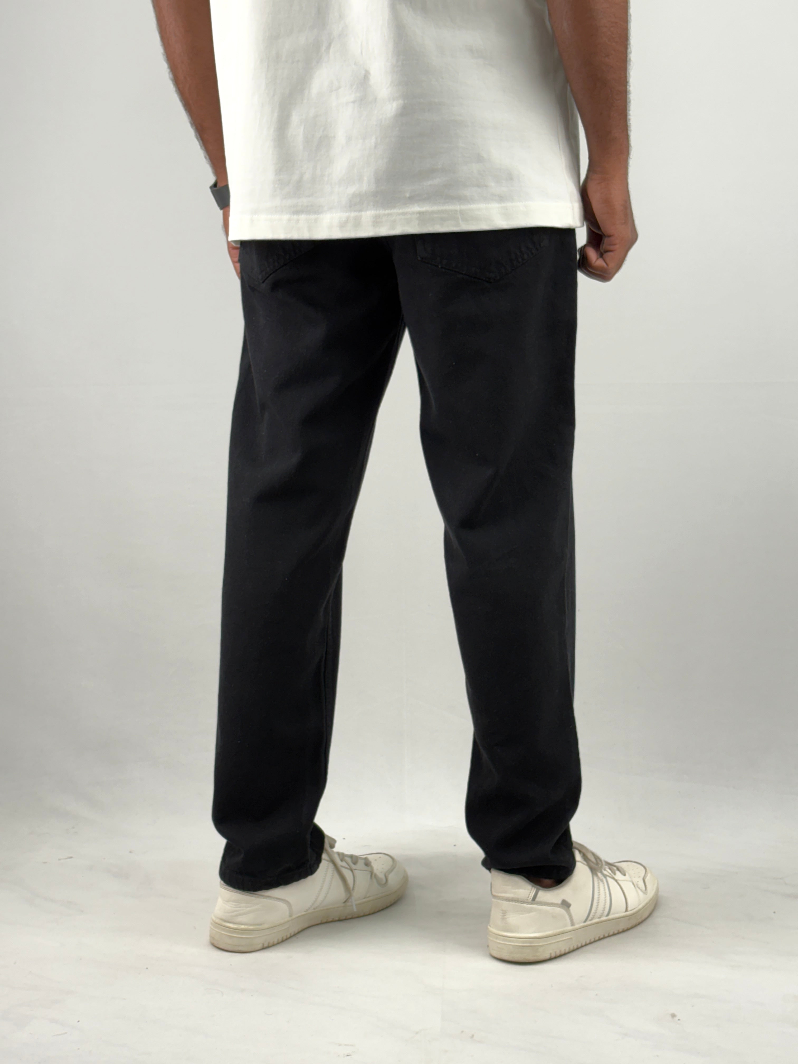 Black Semi Baggy Jeans