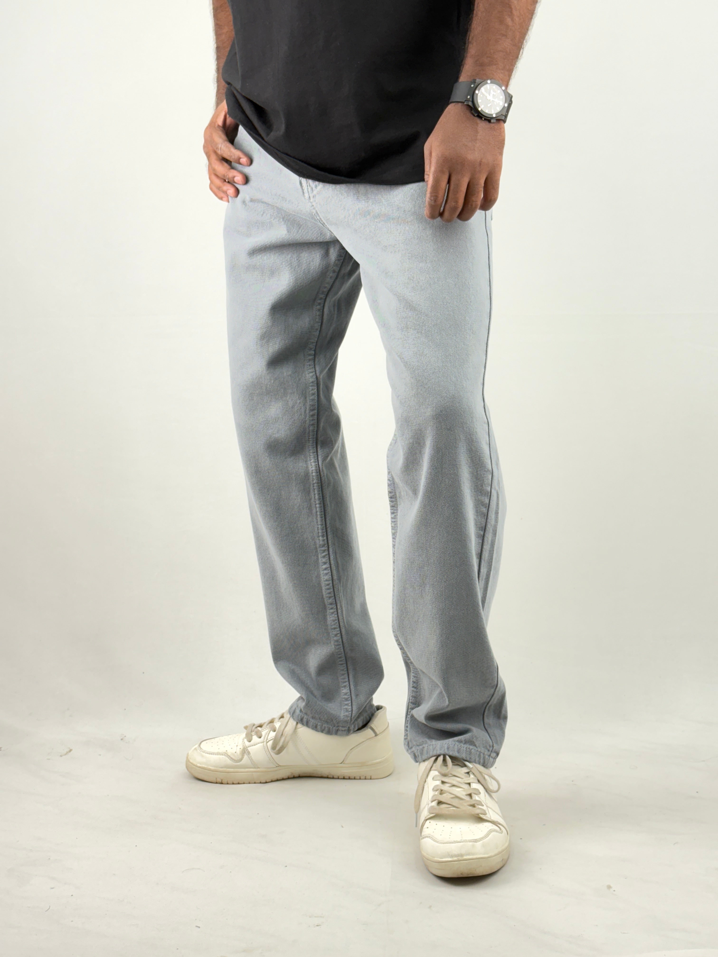 Grey Semi Baggy Jeans