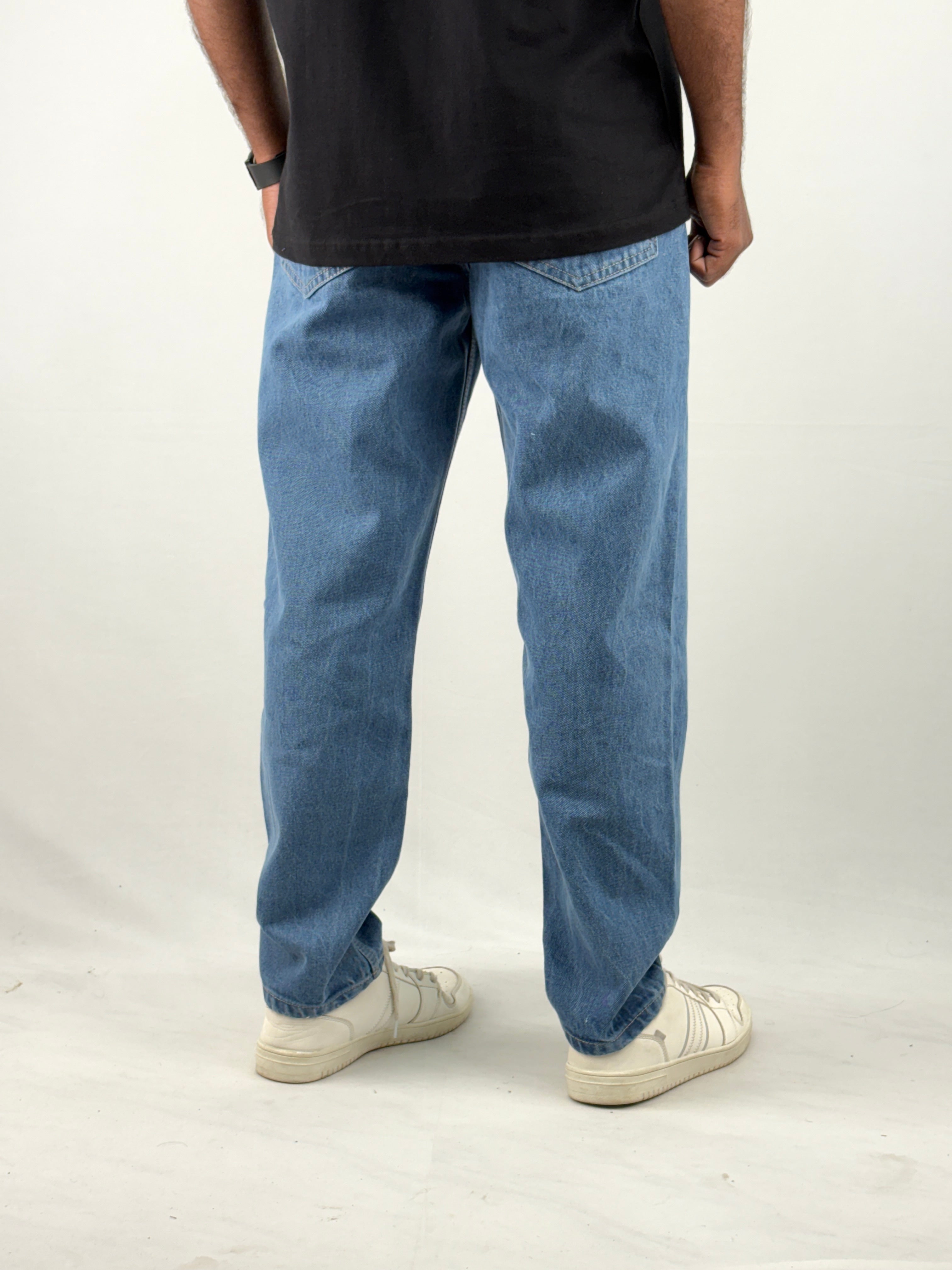 Blue Semi Baggy Jeans
