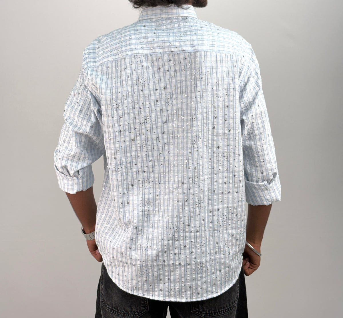 Light Blue Star Checks Shirt