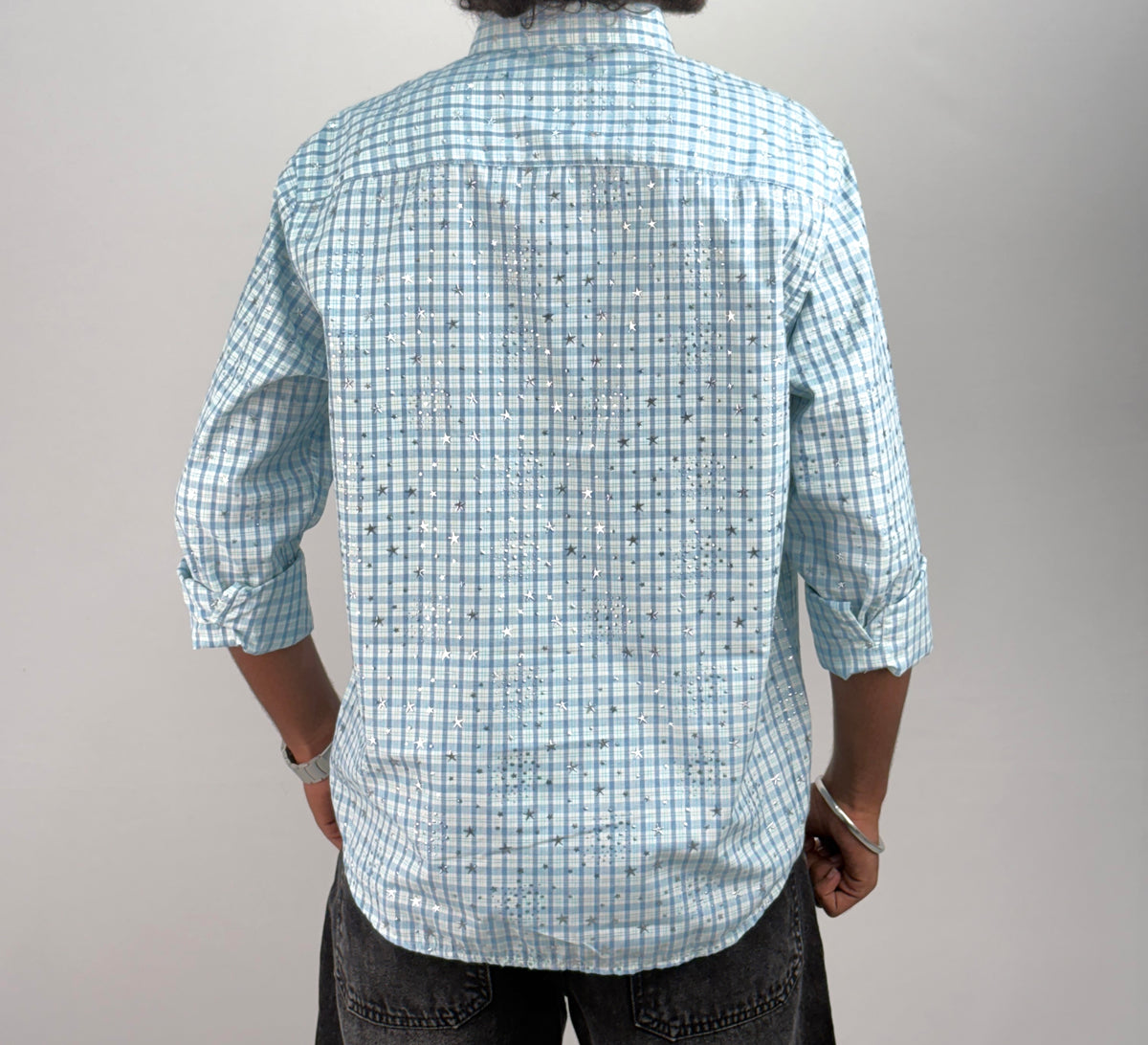 Aqua Star Checks Shirt