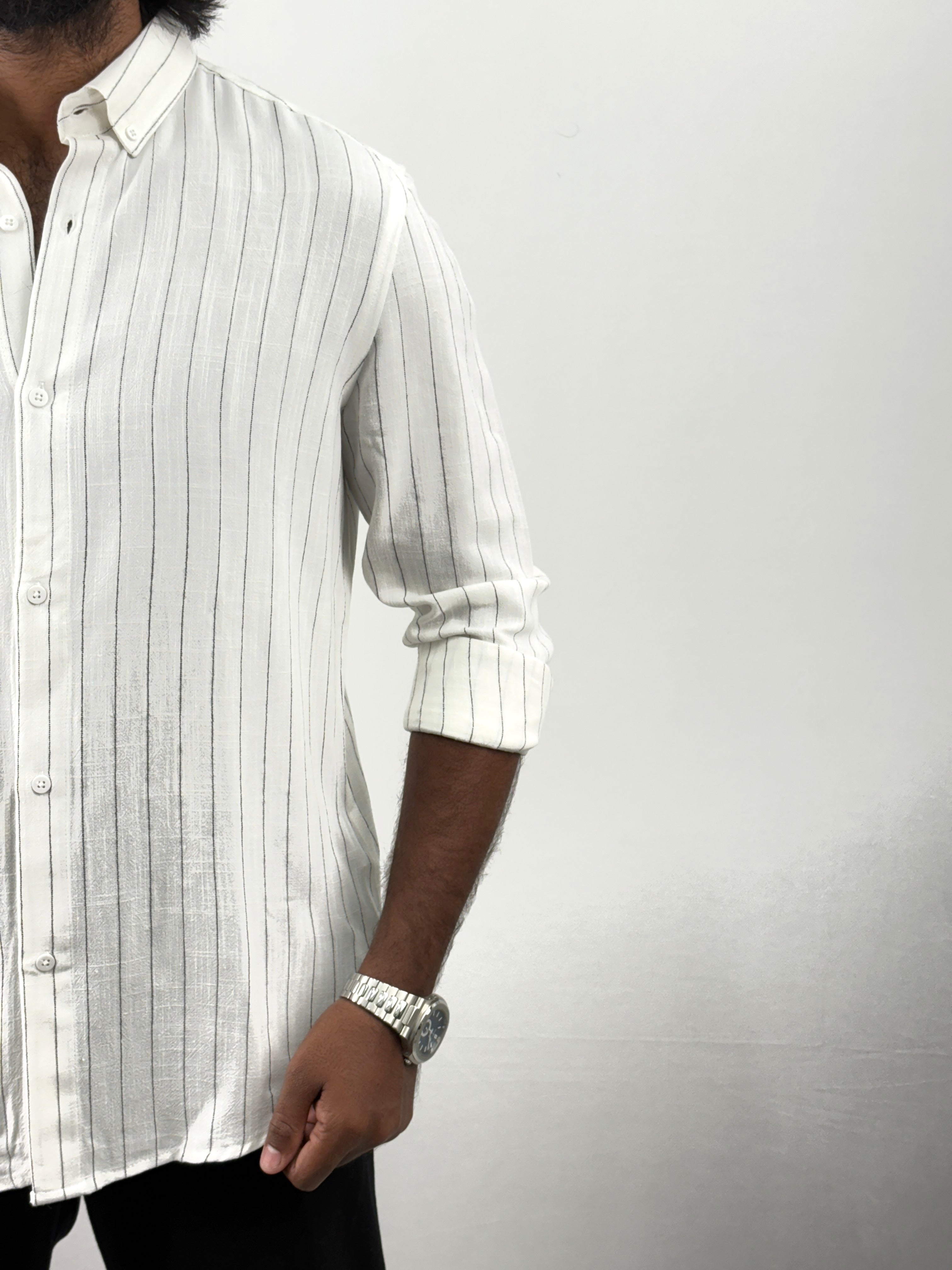 White IMP Stripe Shirt
