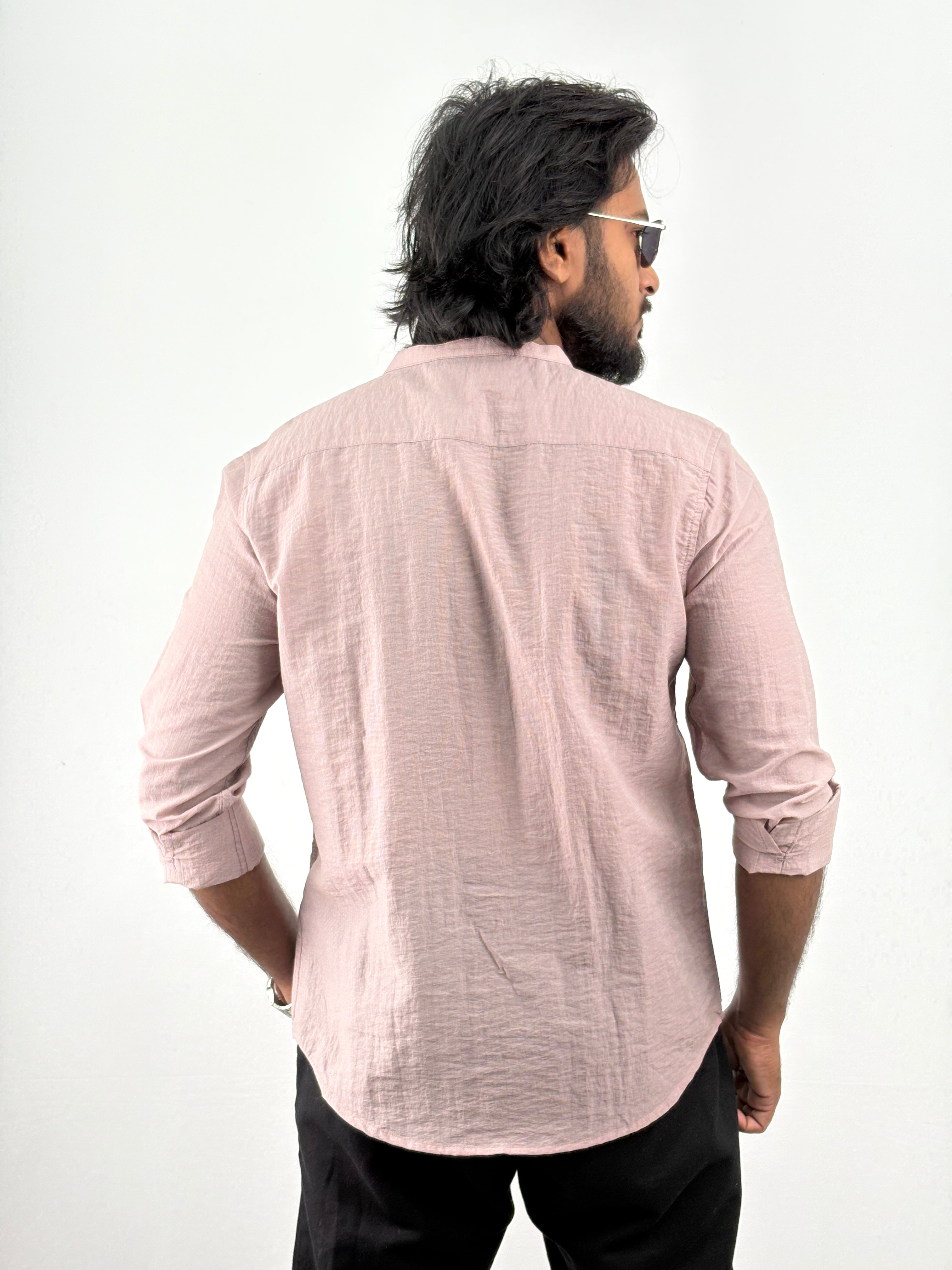 Peach IMP Mandarin Collar Shirts