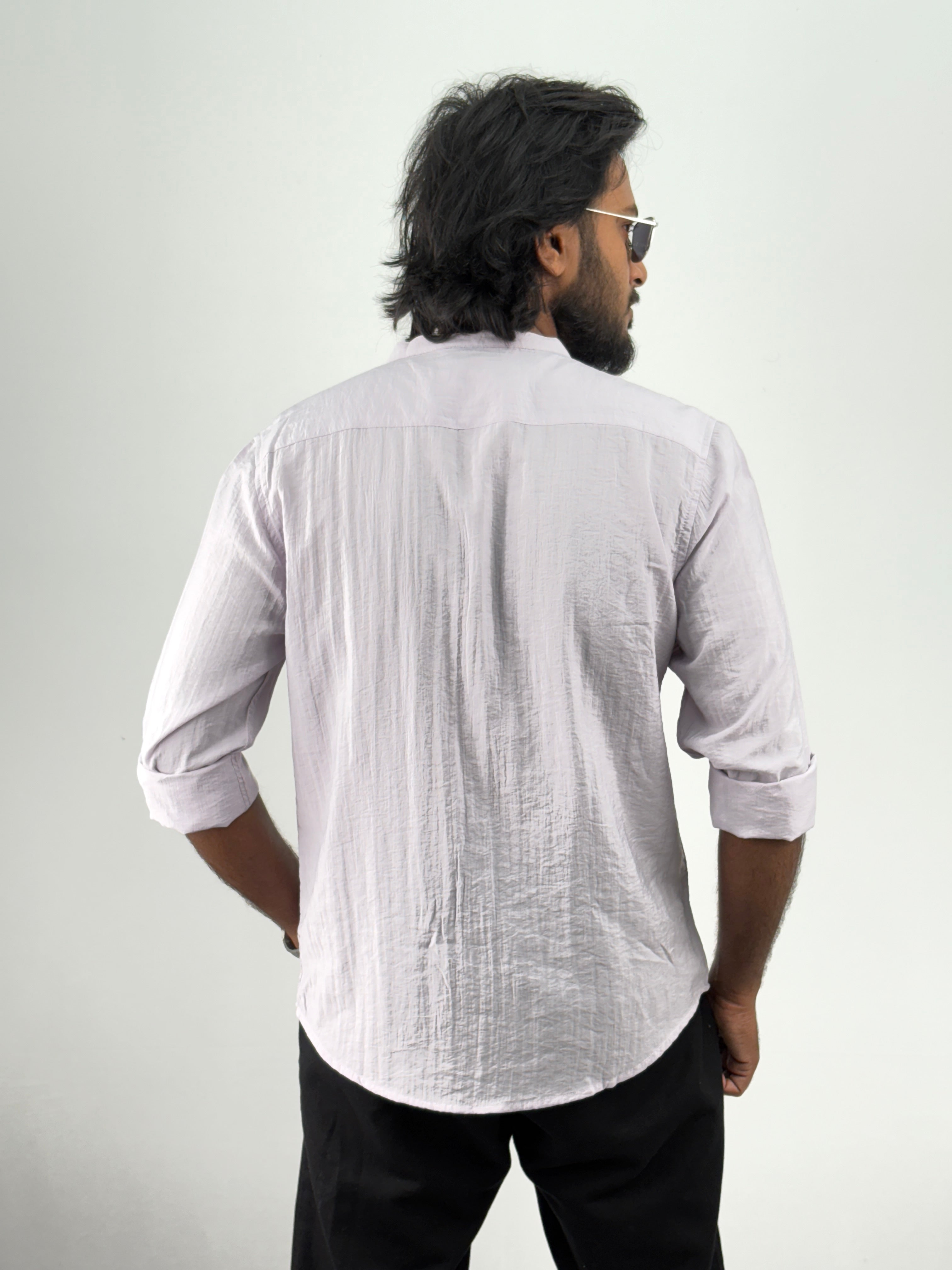 Pink IMP Mandarin Collar Shirts