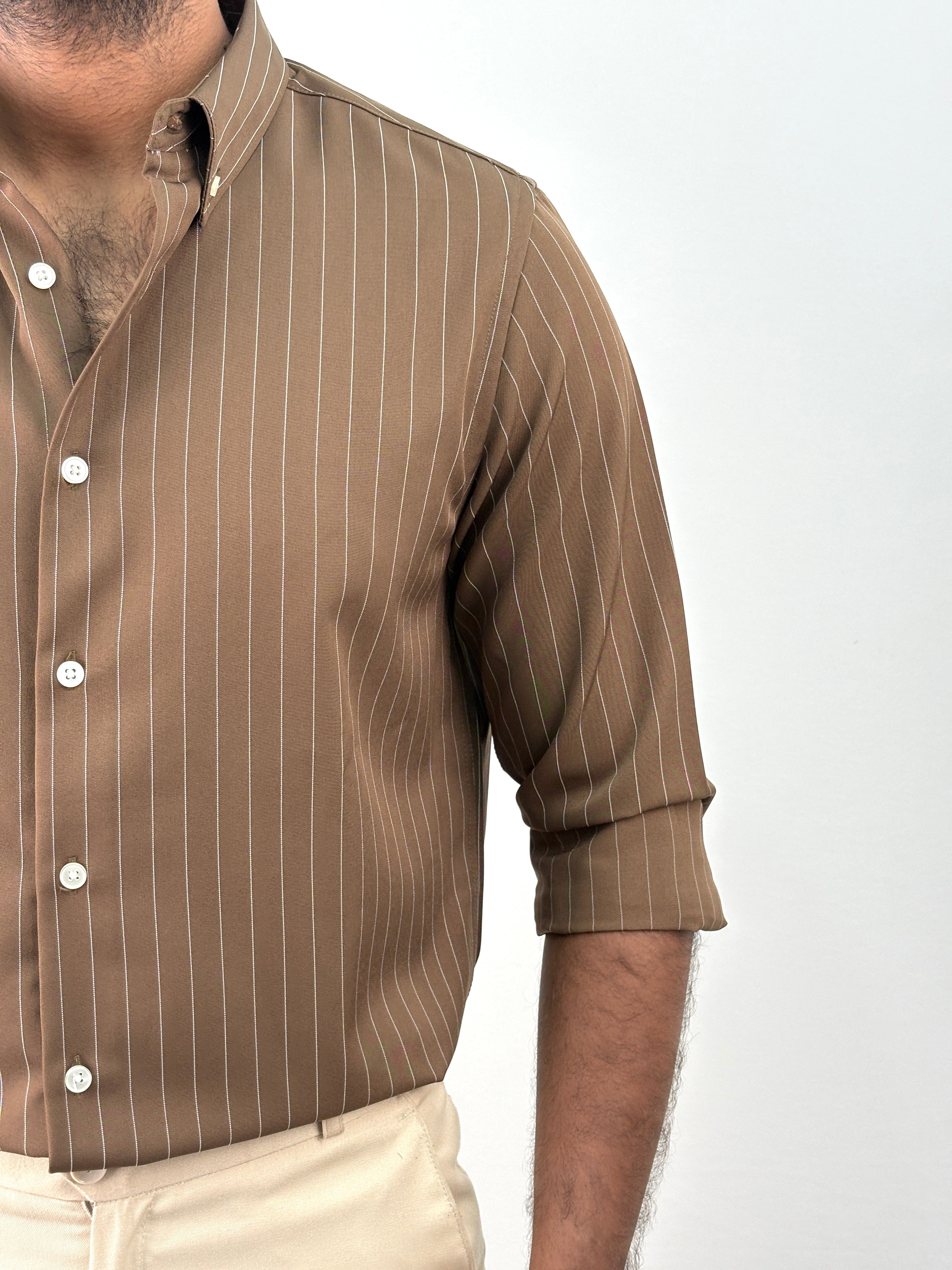 Brown Stripe Shirt