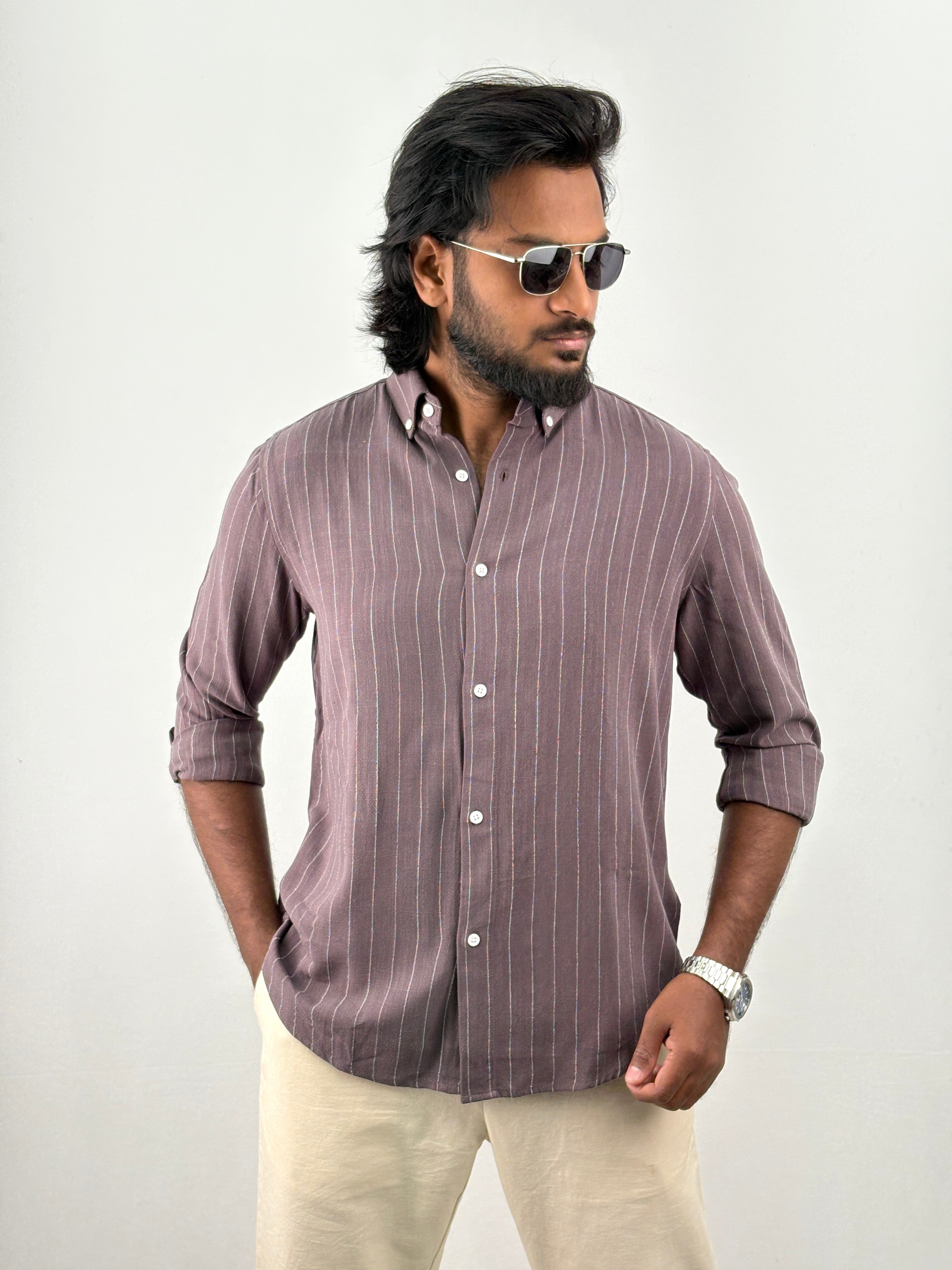 Lavender IMP Stripe Shirt