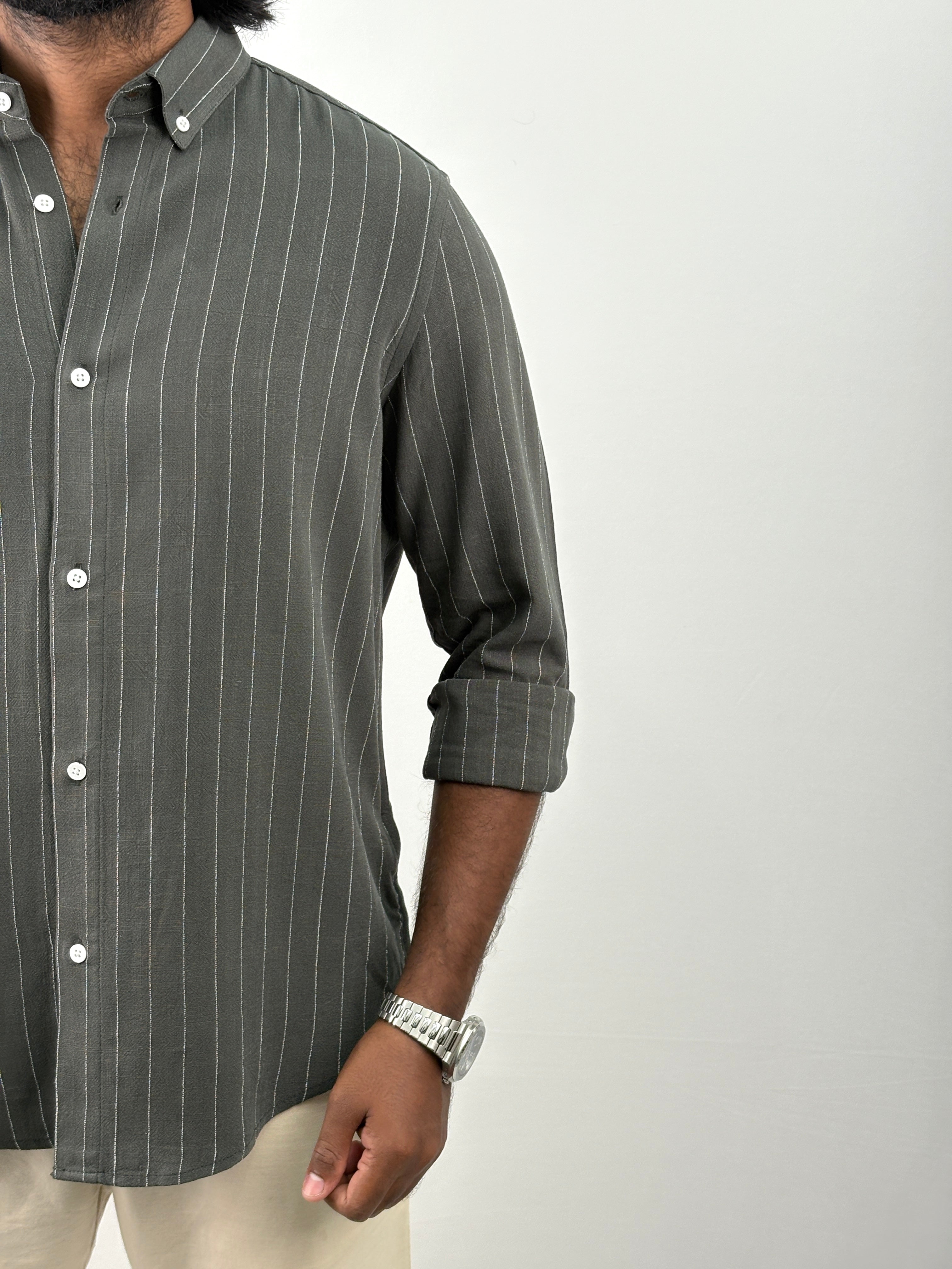 Green IMP Stripe Shirt