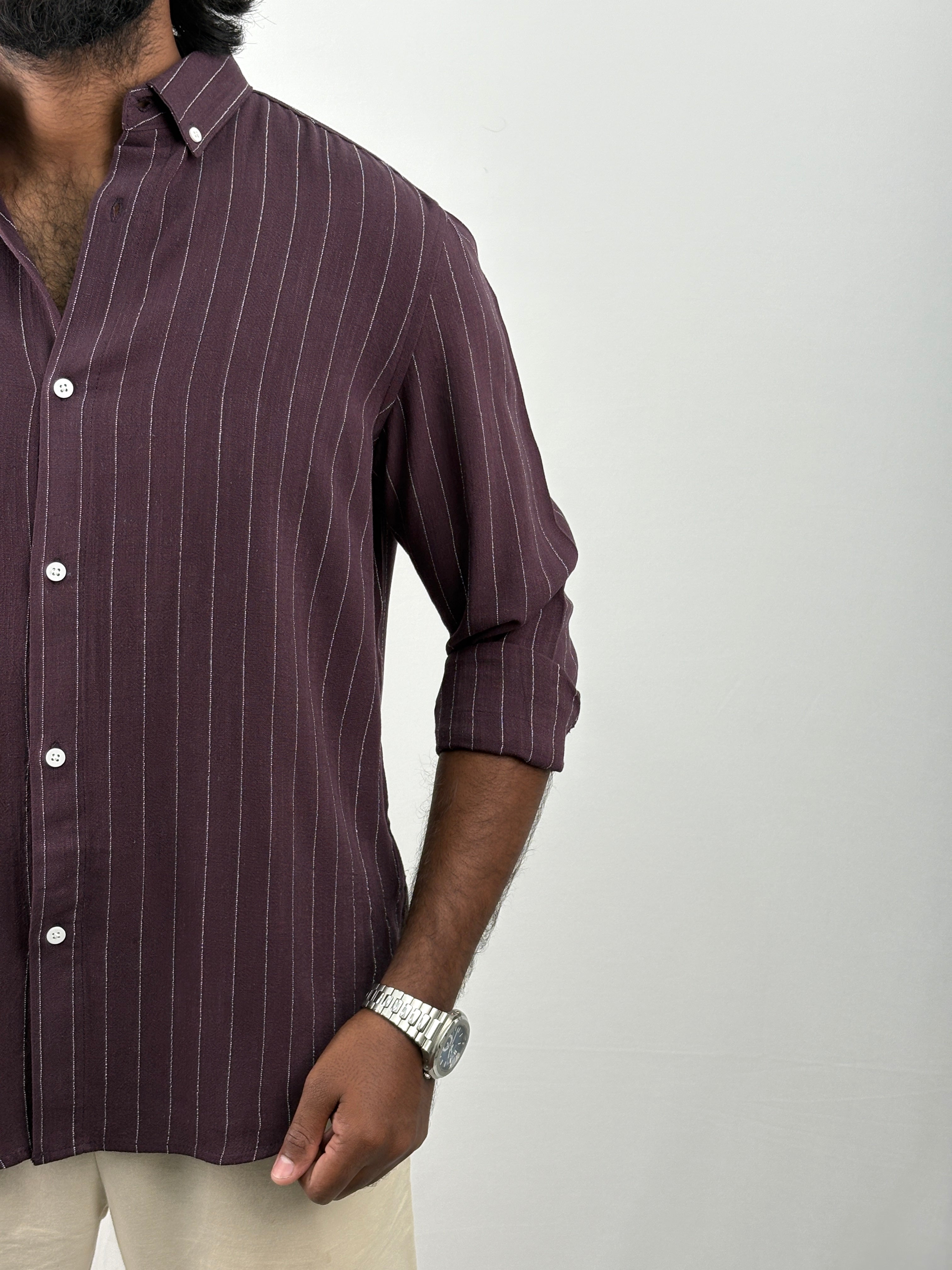 Wine IMP Stripe Shirt