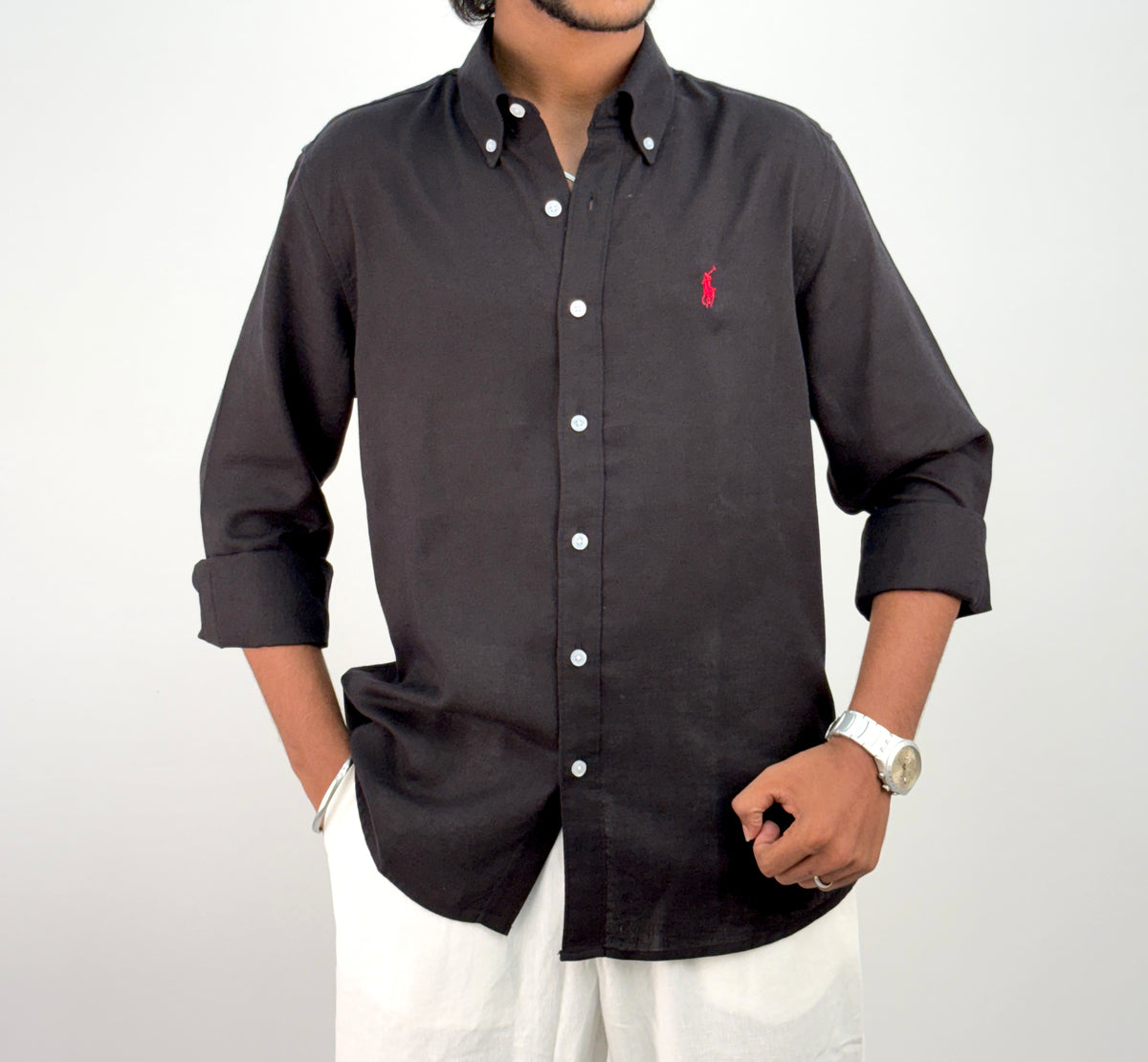 Black Linen Shirt