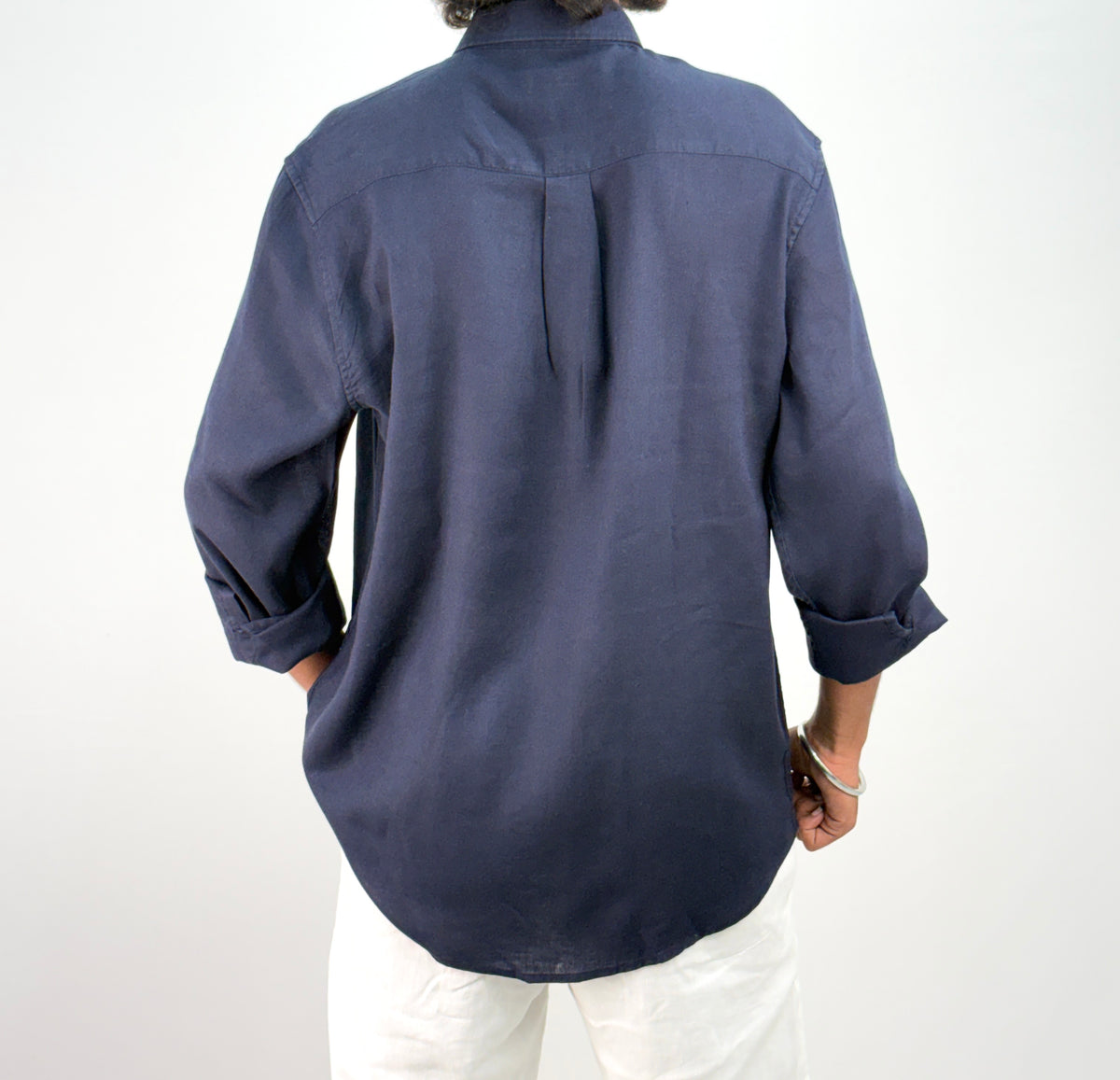 Navy Linen Shirt