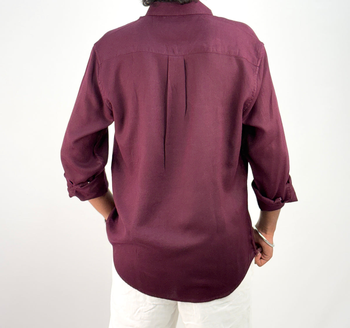 Wine Linen Shirt