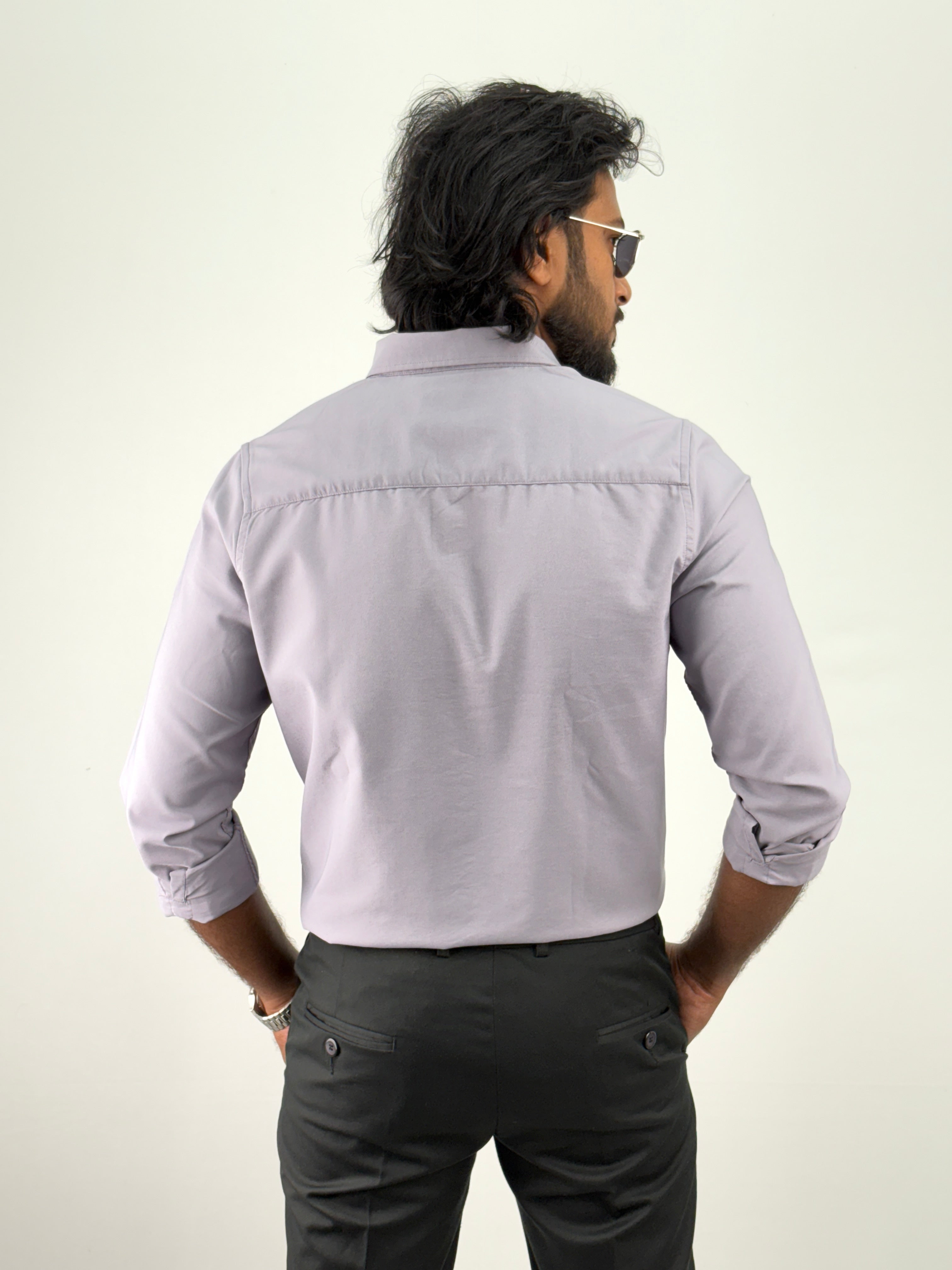 Lavender Plain Oxford Shirt 1