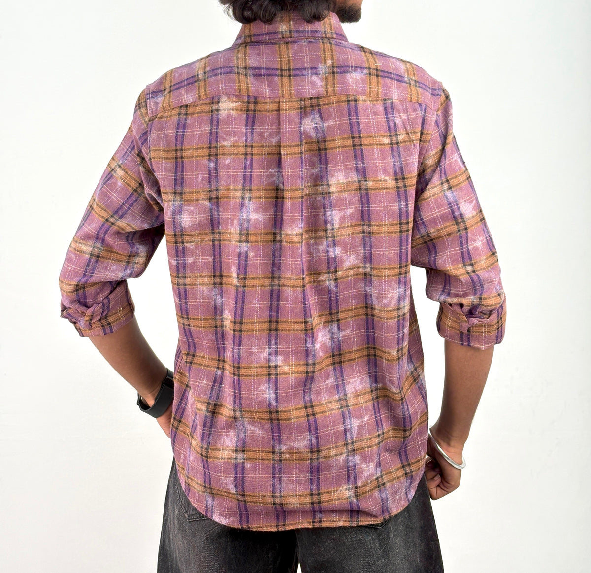 Lavender Acid Wash Flannel Shirt