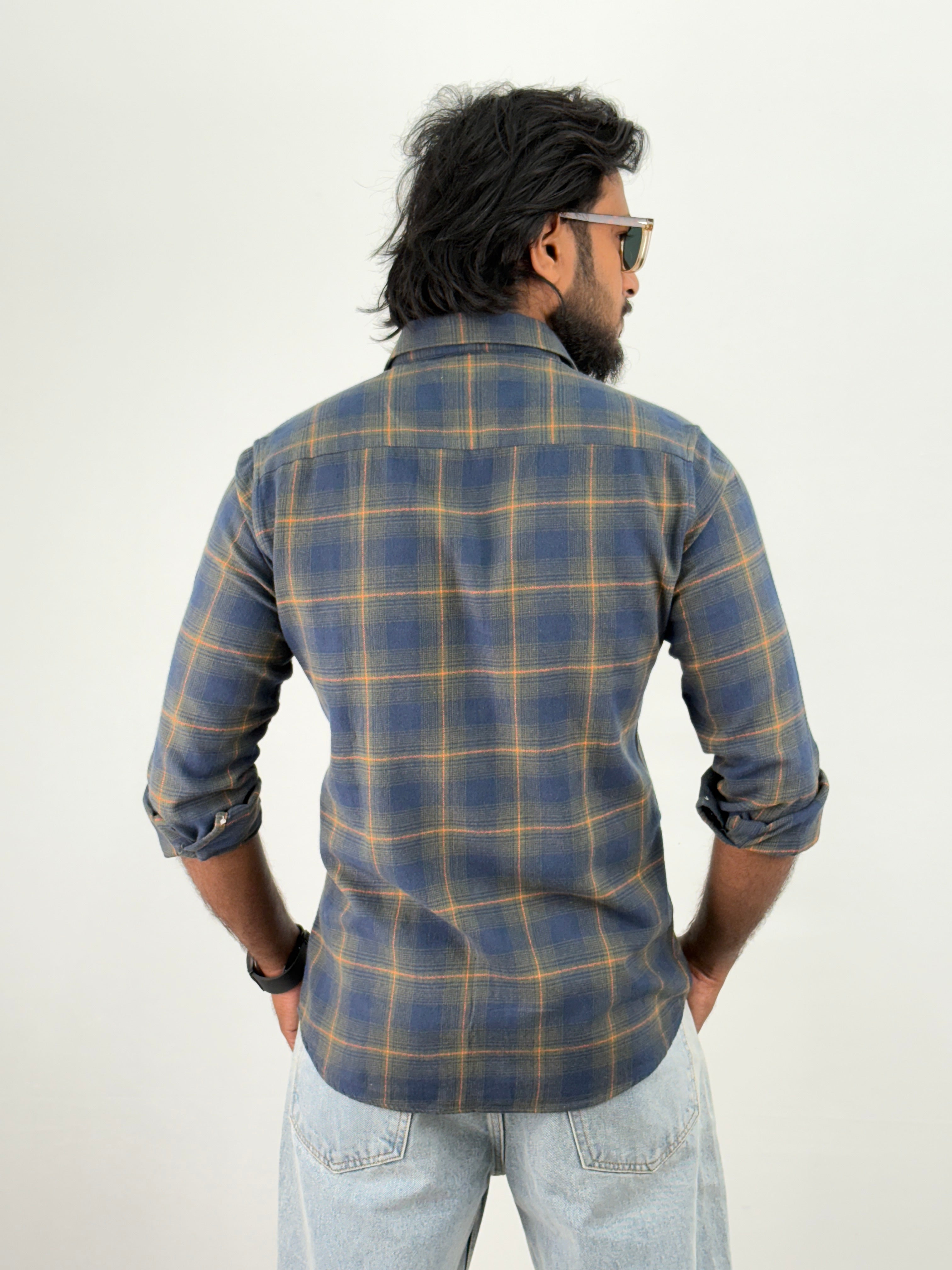 Navy Flannel Shirt