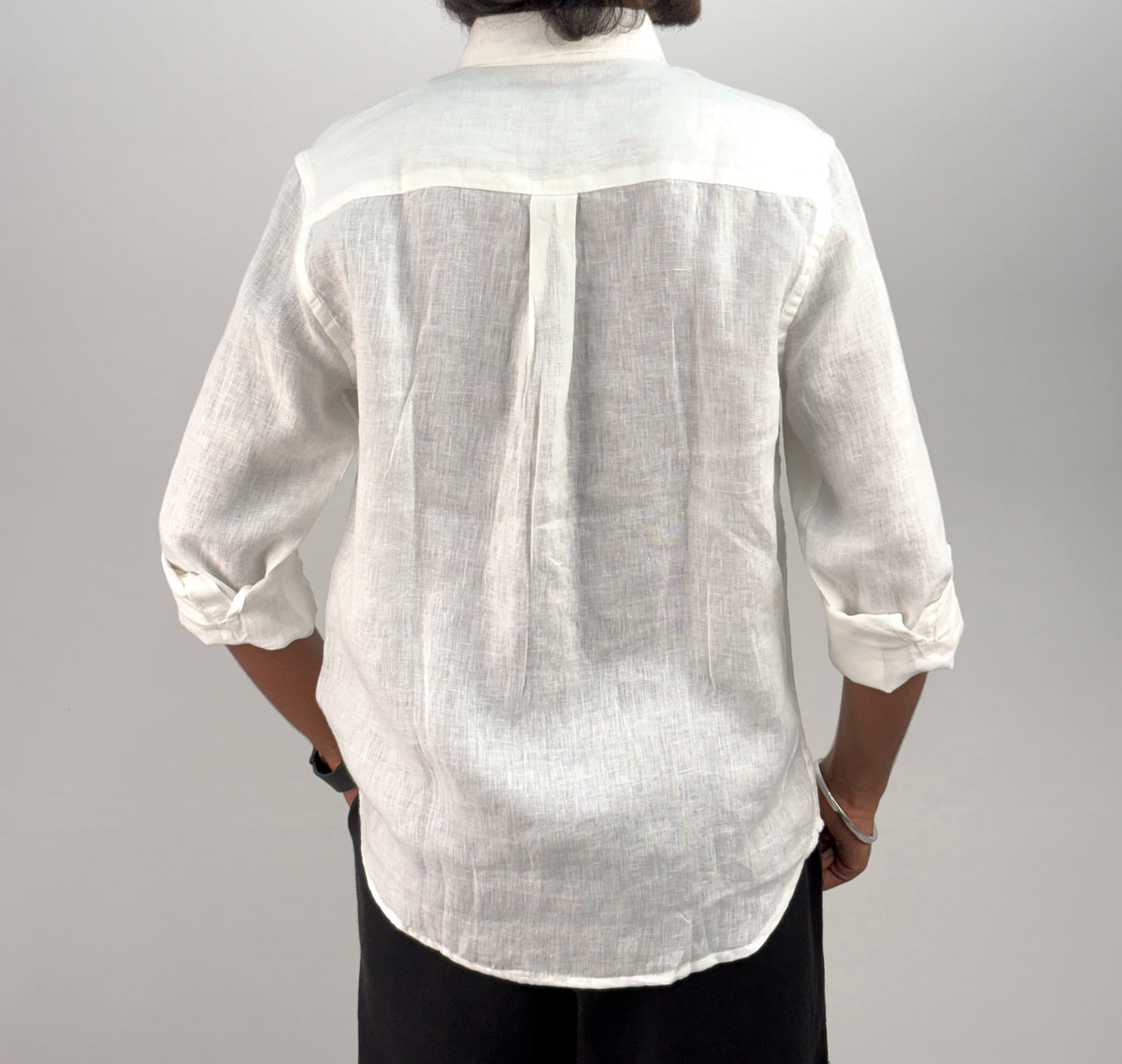 White Pure Linen Shirt 1
