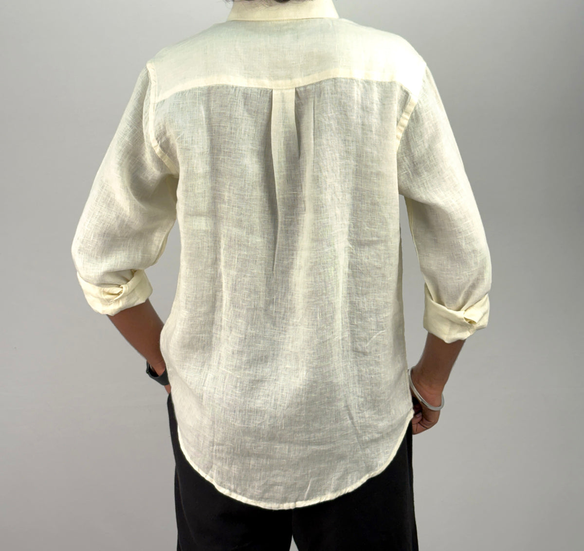 Off White Pure Linen Shirt 1