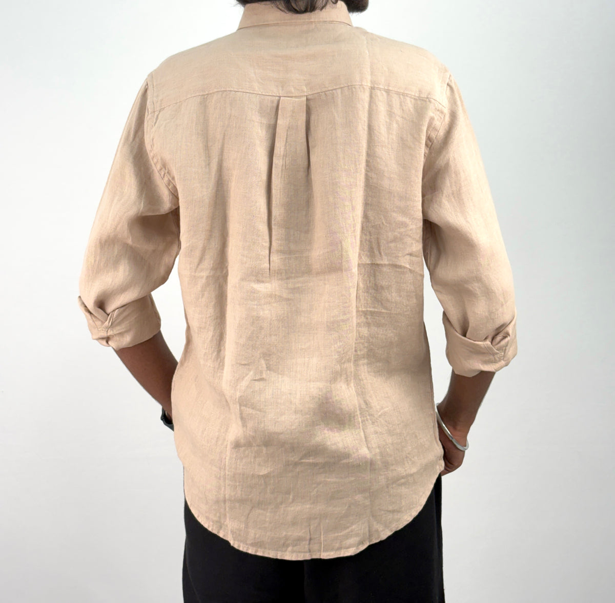 Beige Pure Linen Shirt 1