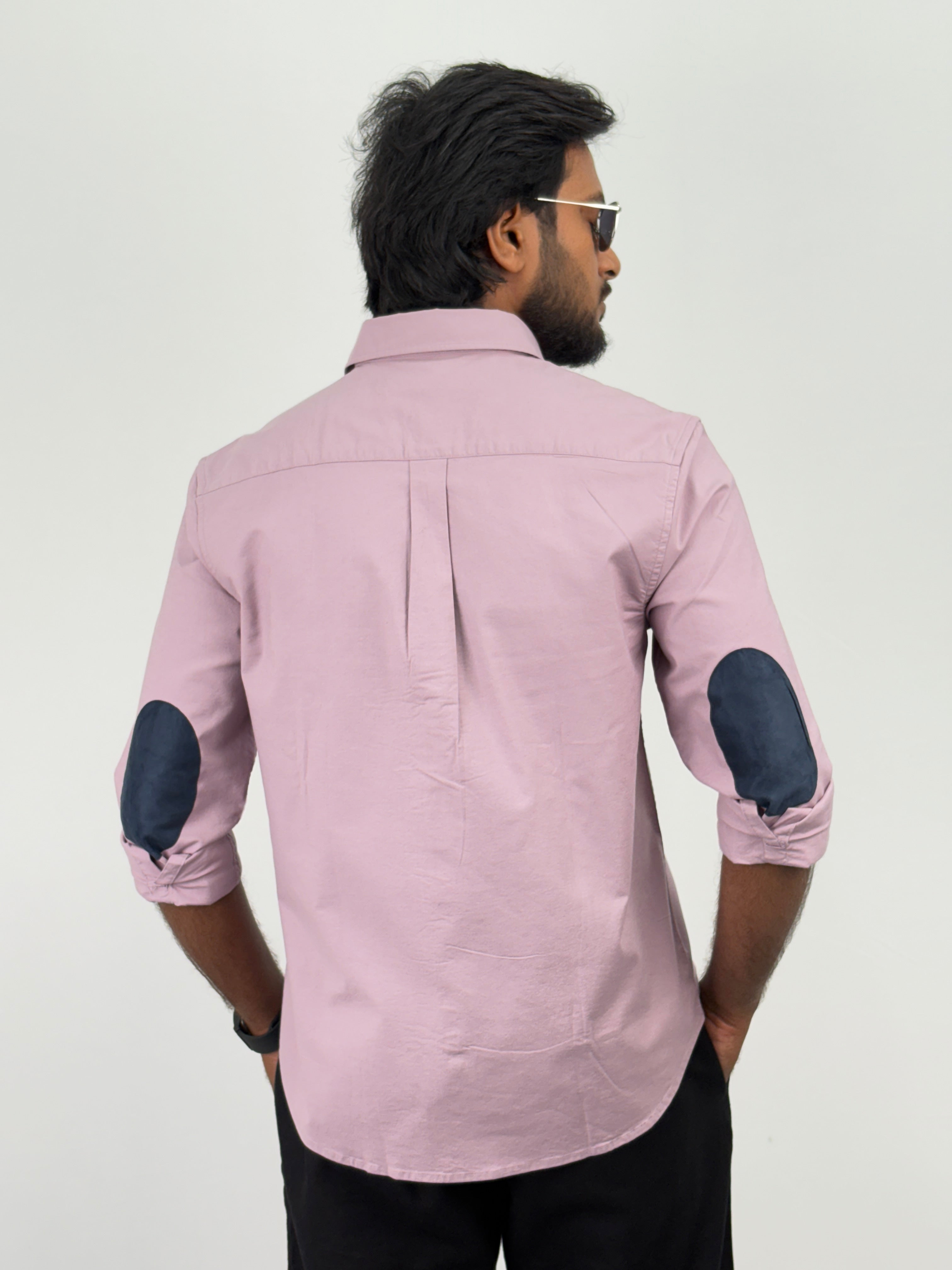 Lavender Elbow Patch Shirt