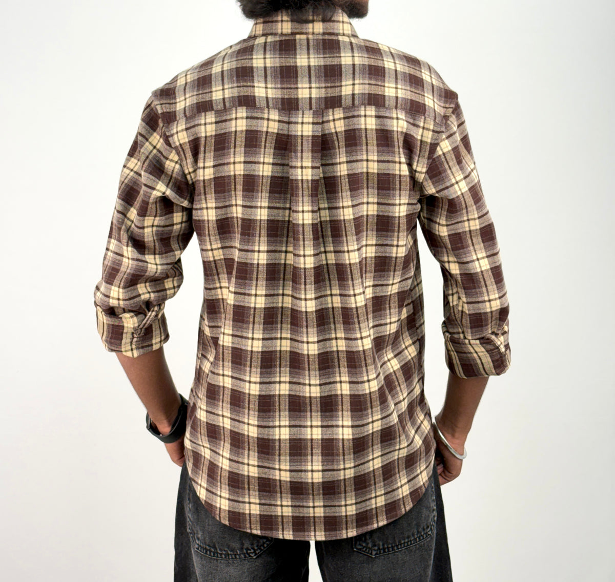 Brown Beige IMP Flannel Shirt 7