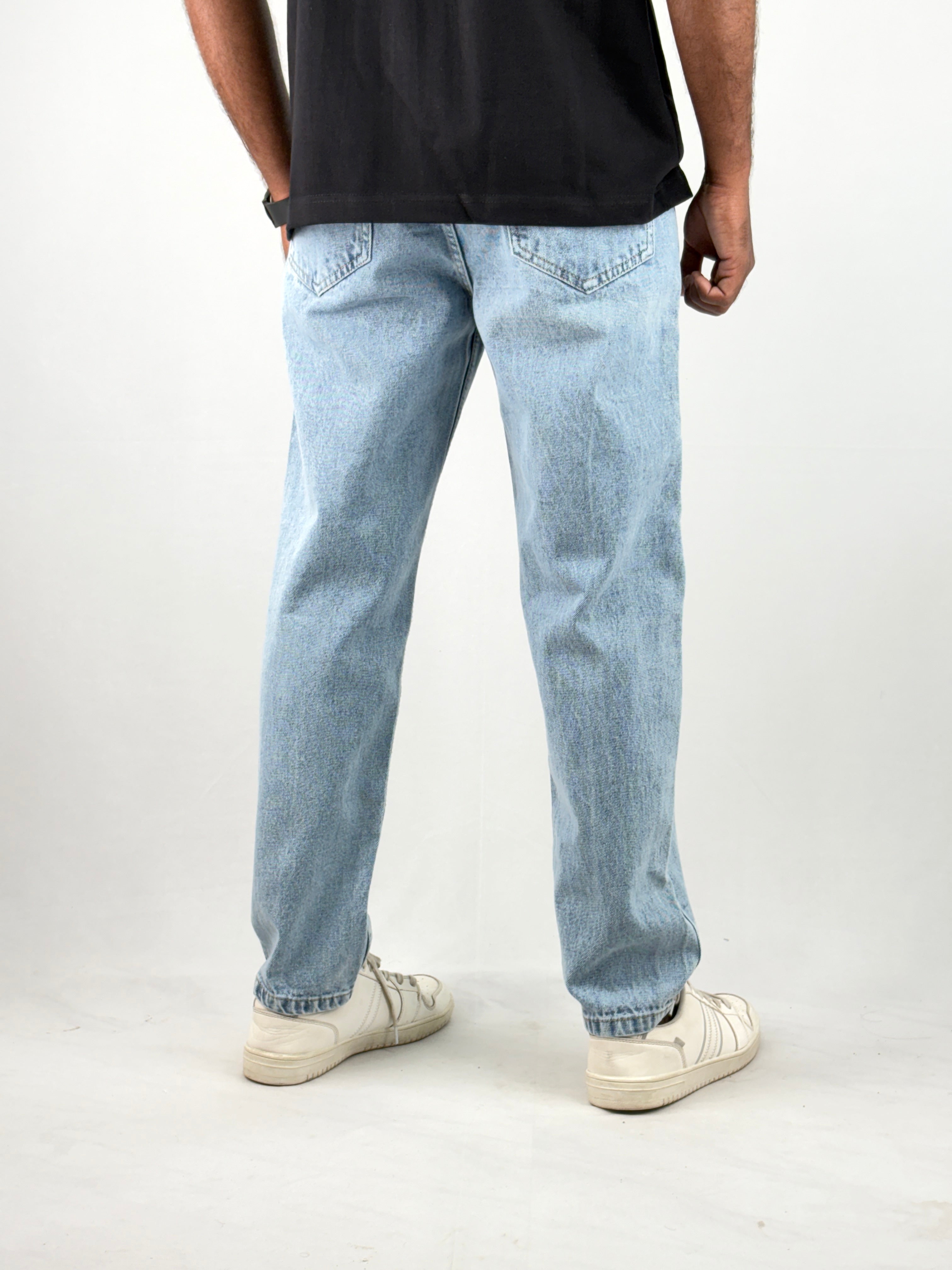 Ice Blue Acid Wash Semi Baggy Jean