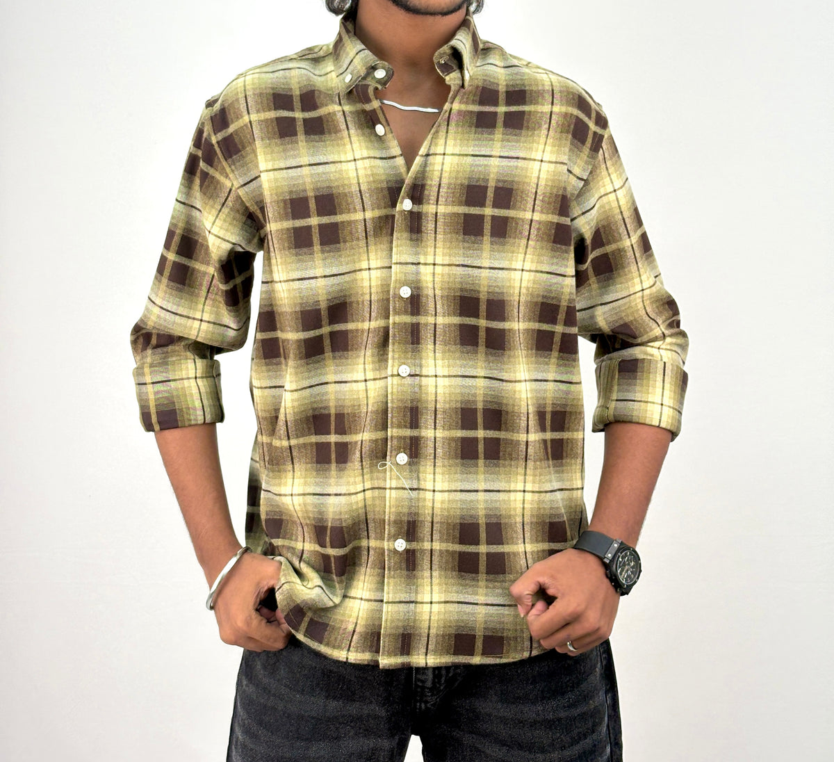 Olive Brown IMP Flannel Shirt 7