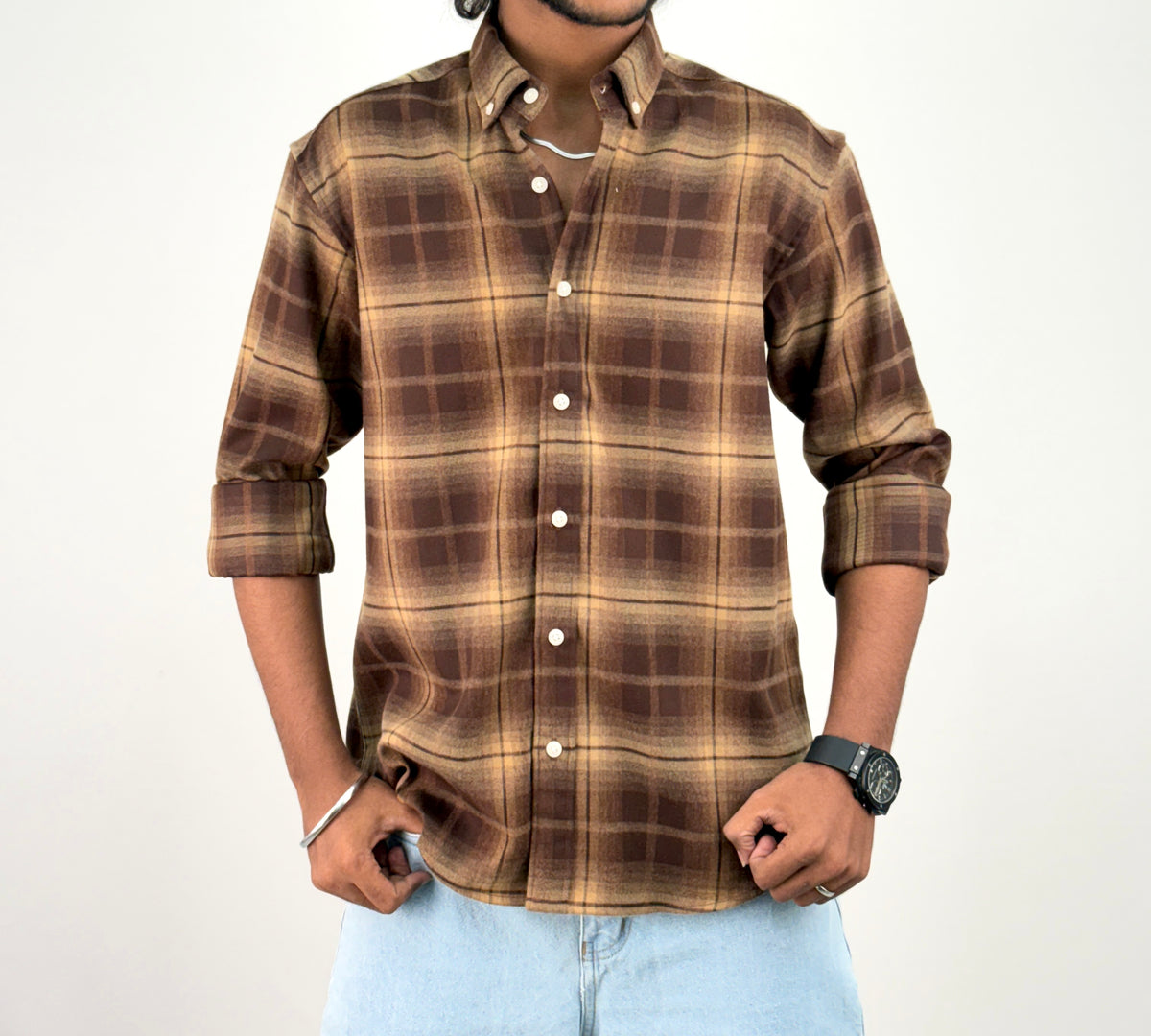 Brown IMP Flannel Shirt 7