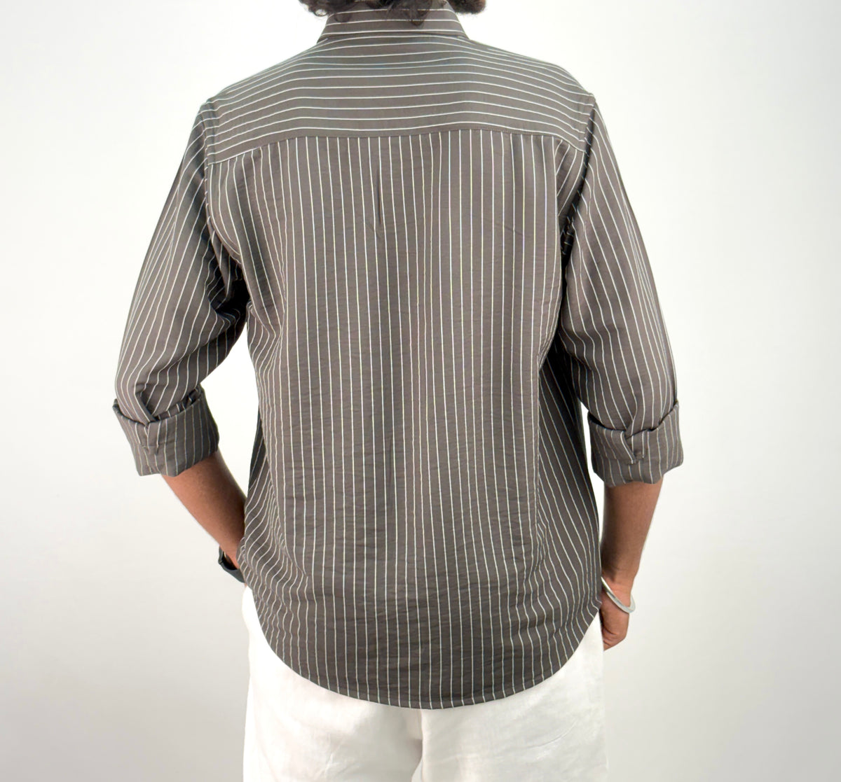 Dark Green IMP Stripe Shirt 1