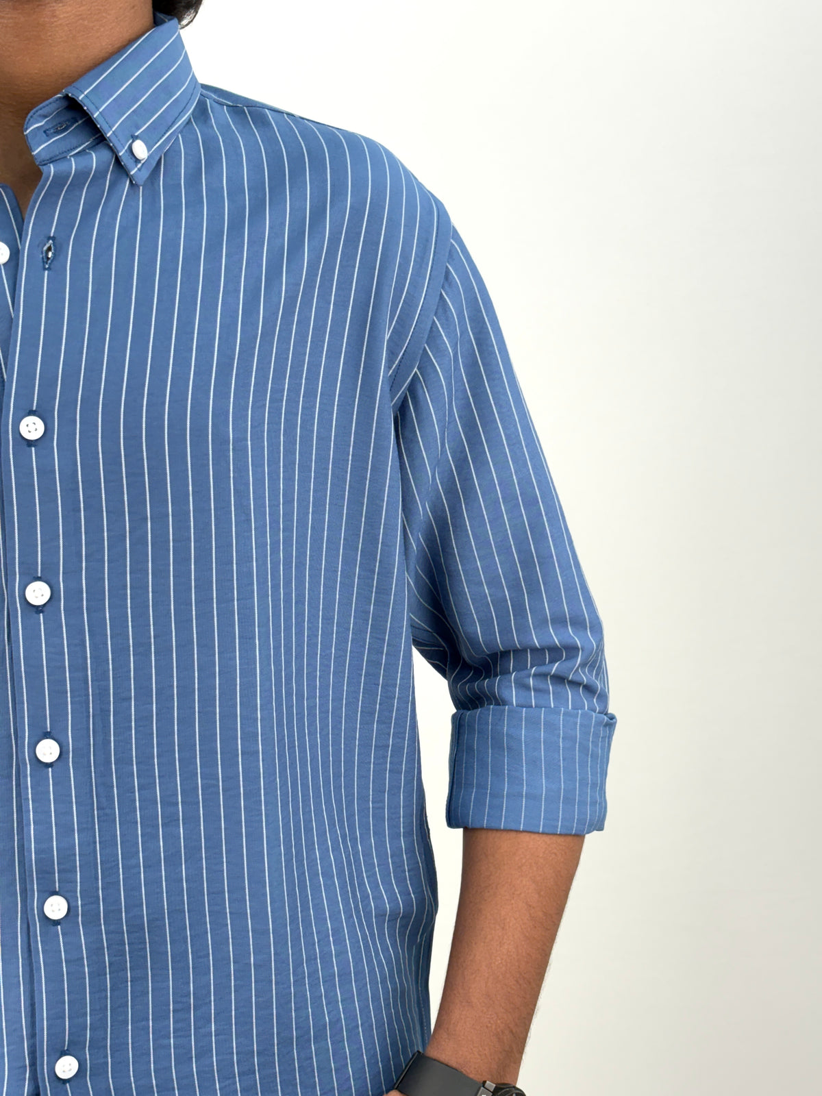 Blue IMP Stripe Shirt 1