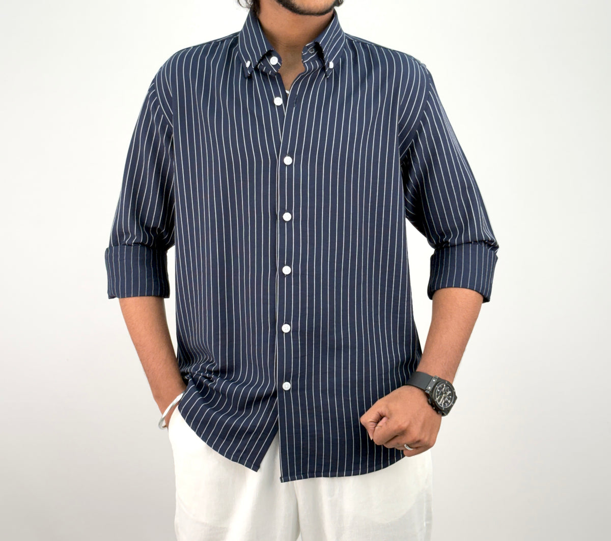 Navy IMP Stripe Shirt 1