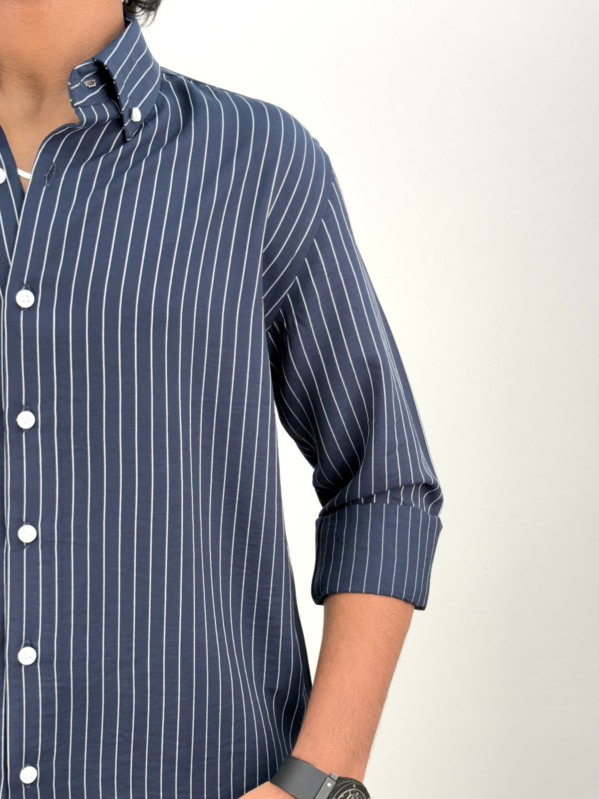 Navy IMP Stripe Shirt 1