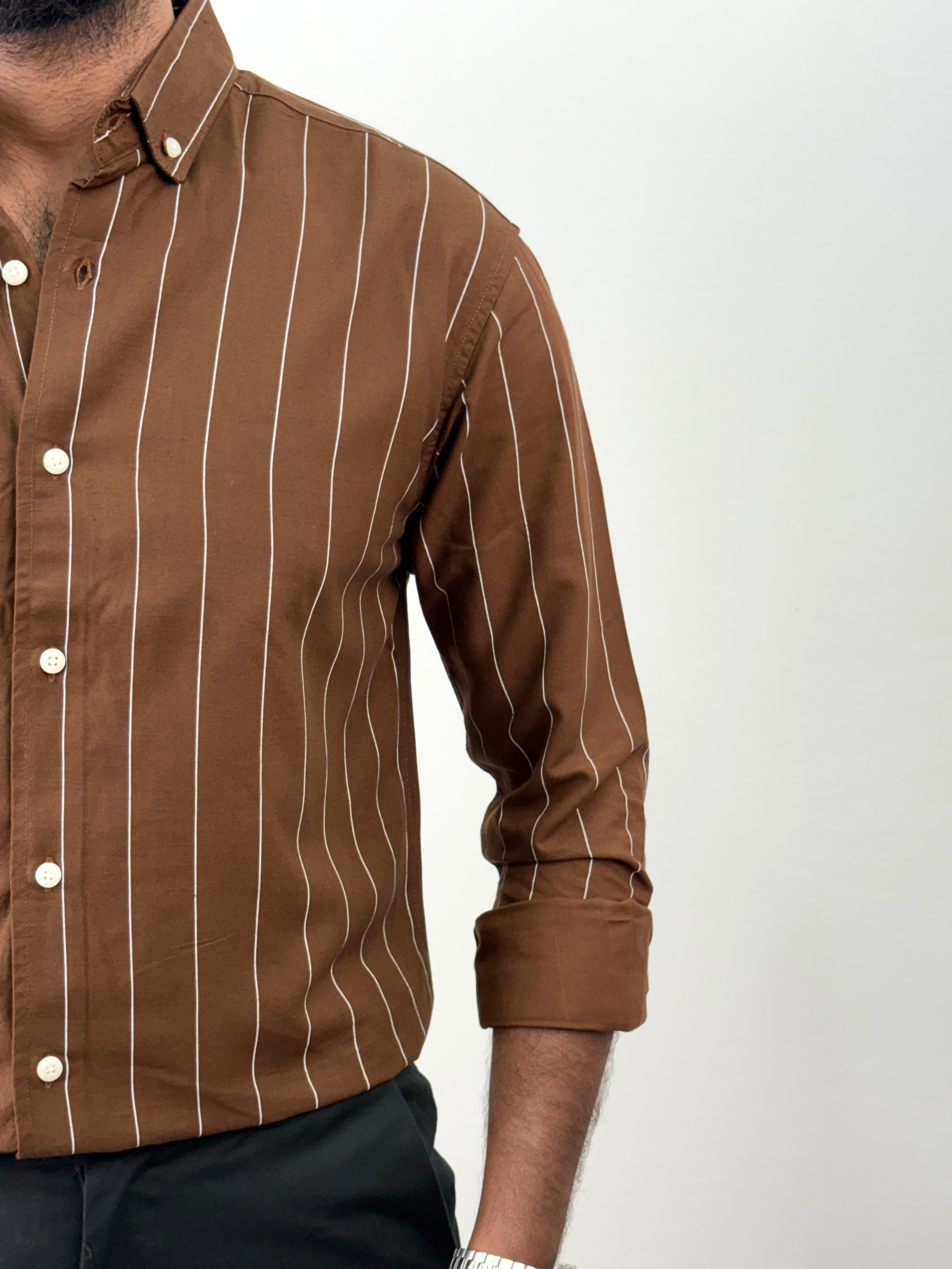 Brown Stripe Shirt