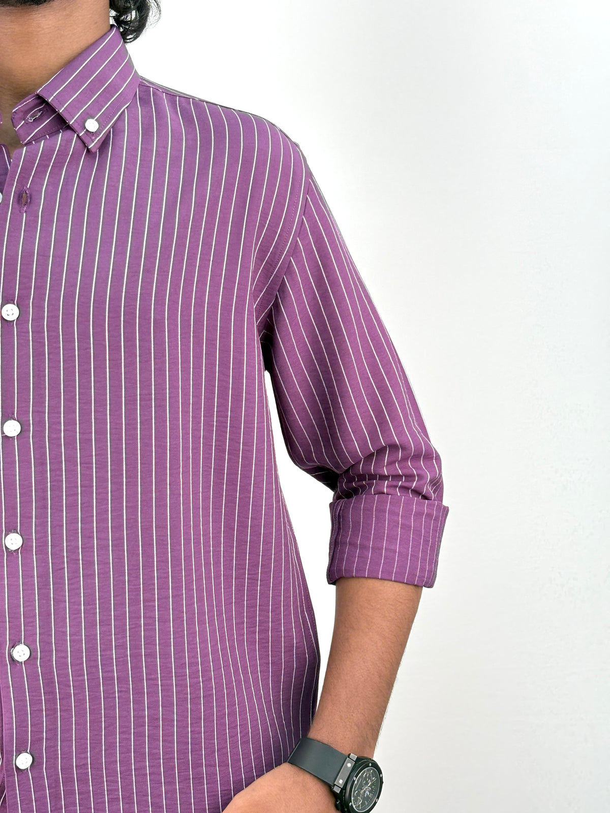 Purple IMP Stripe Shirt 1