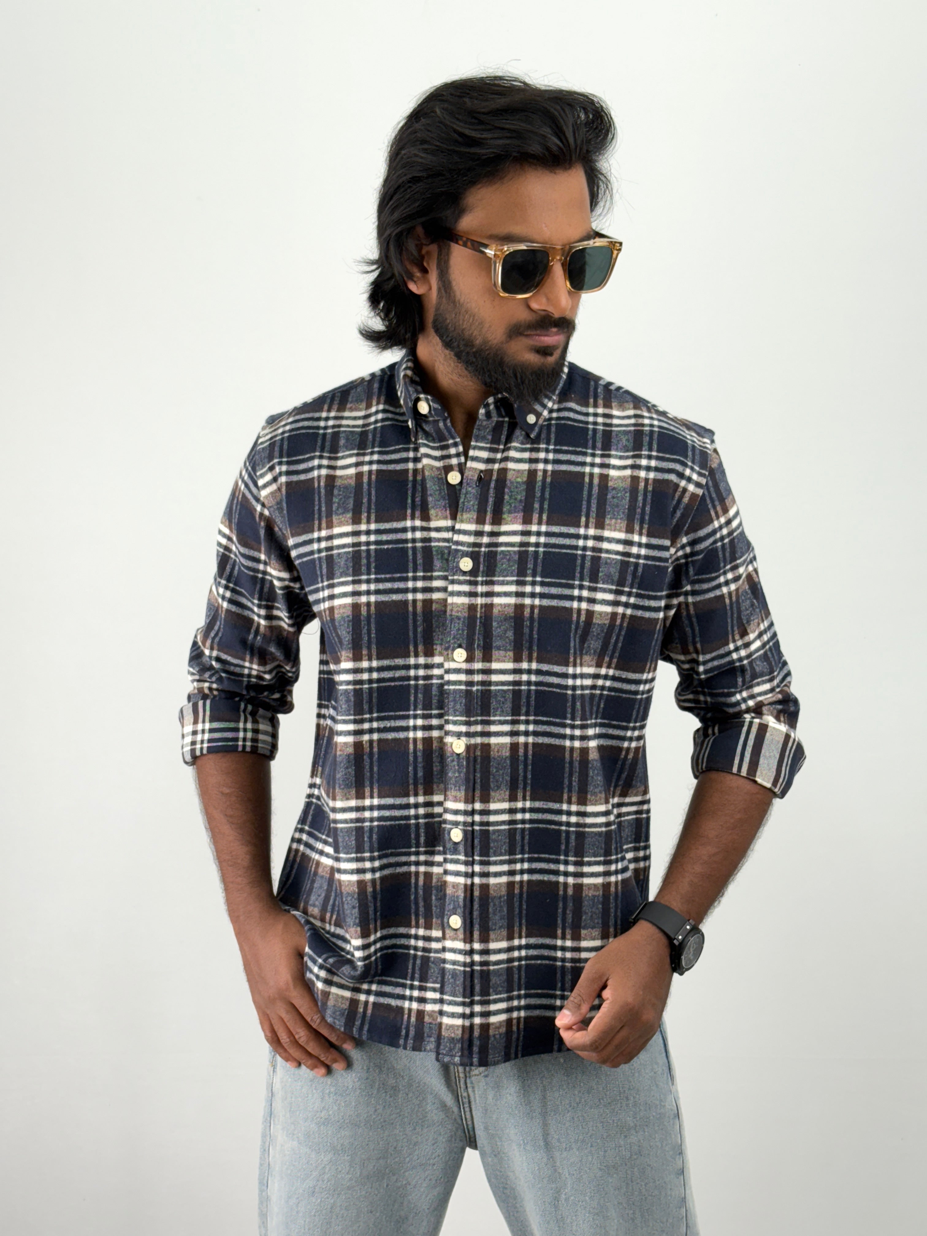 Navy Flannel Shirt