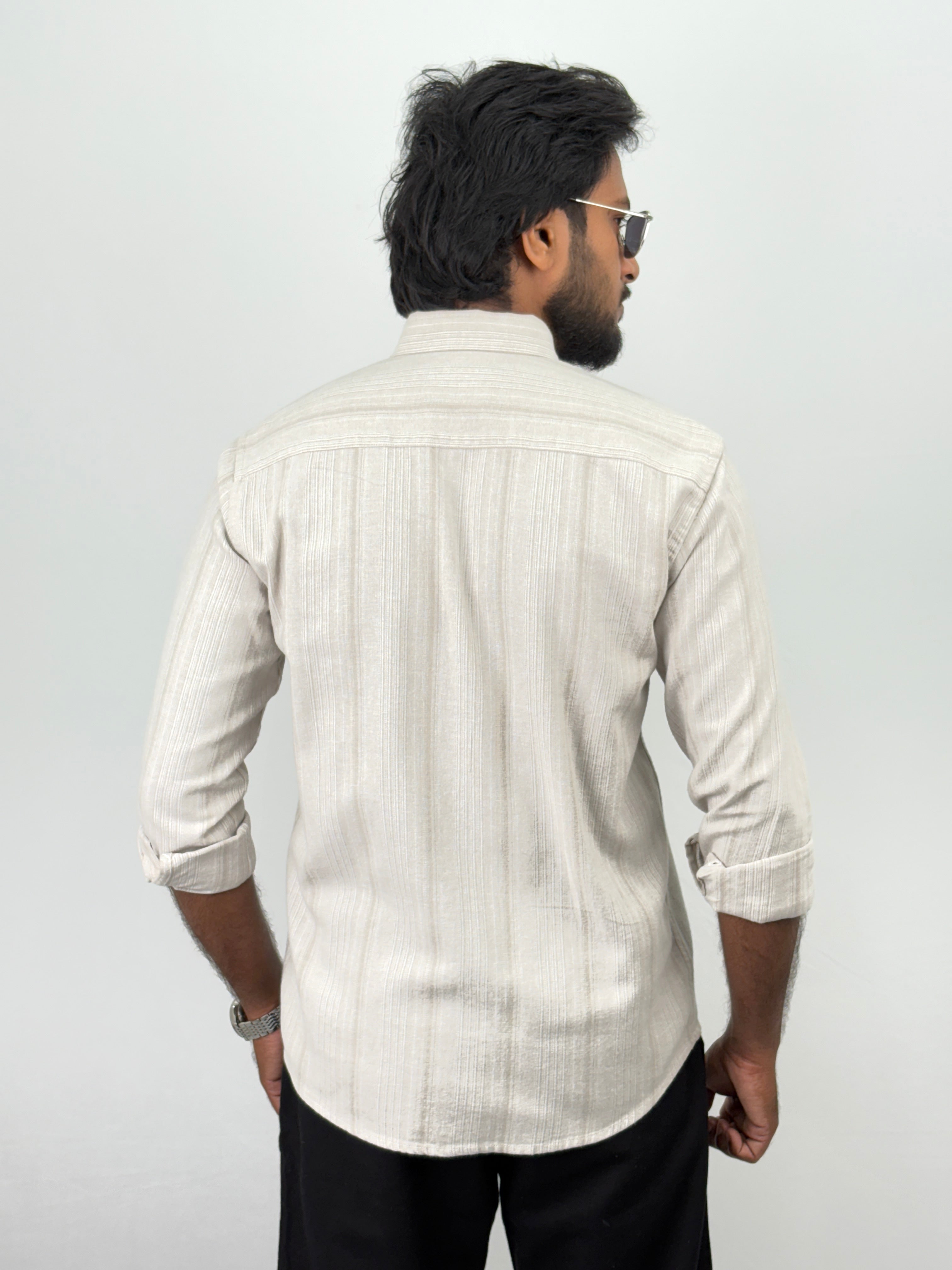 Beige Stripe Shirts