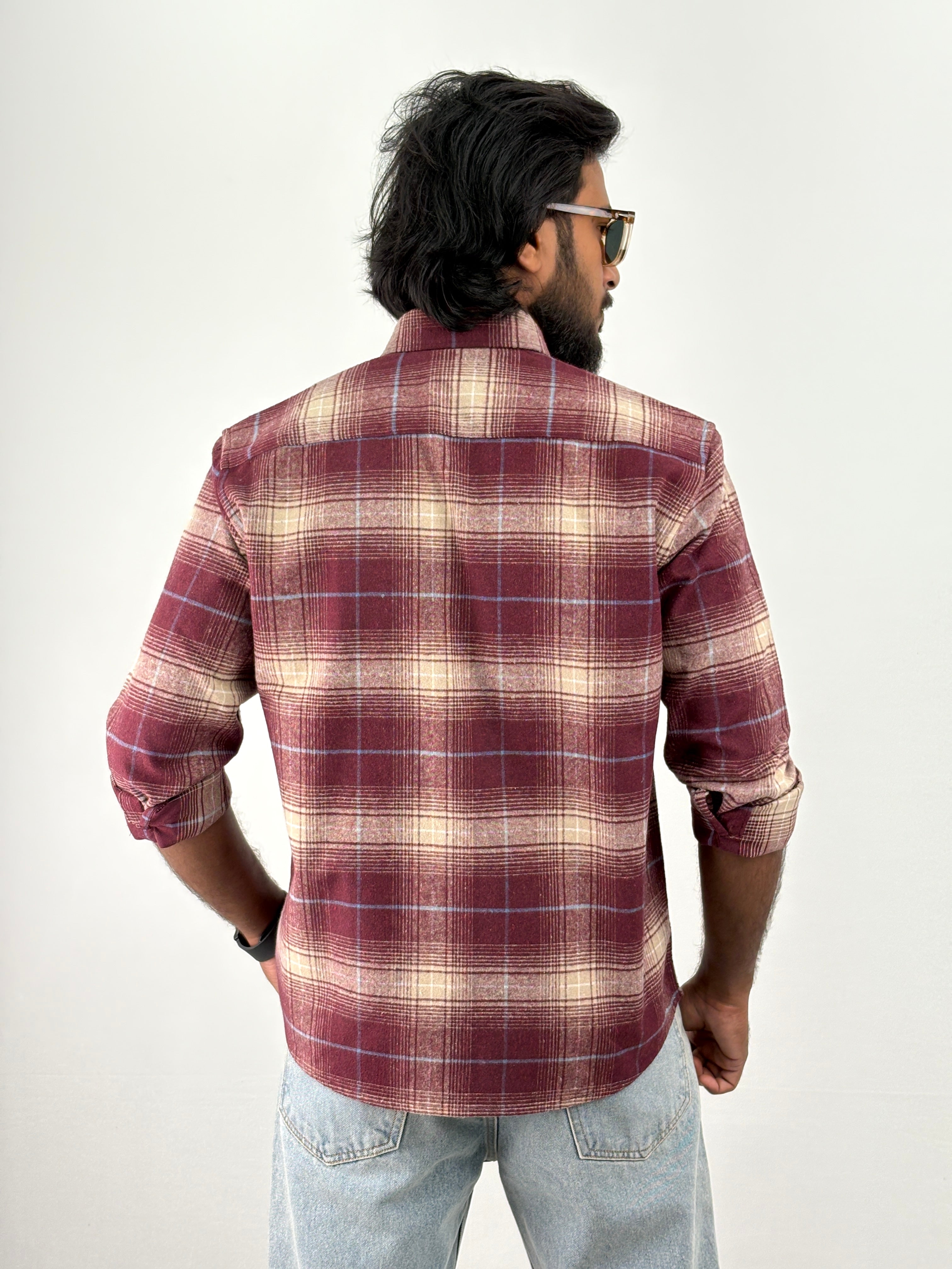 Maroon Flannel Shirt