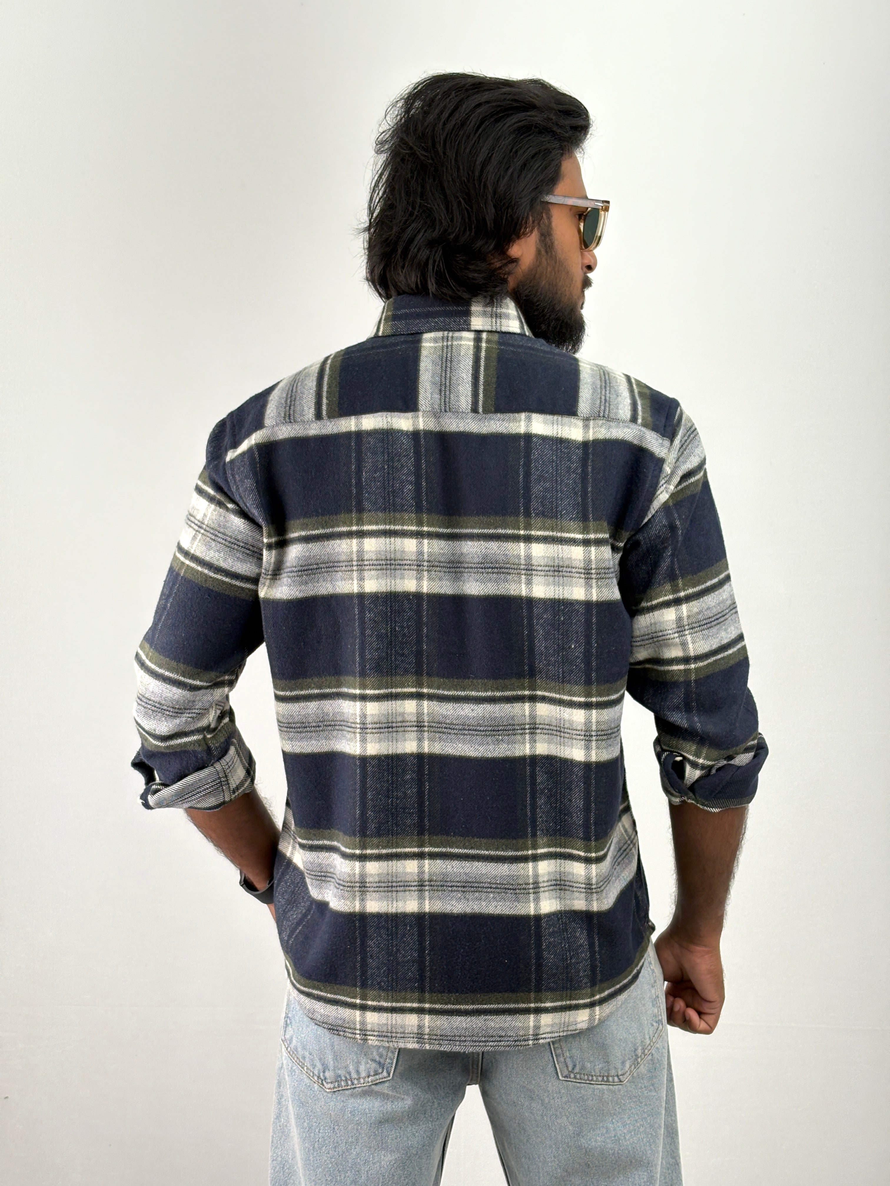 Navy Flannel Shirt