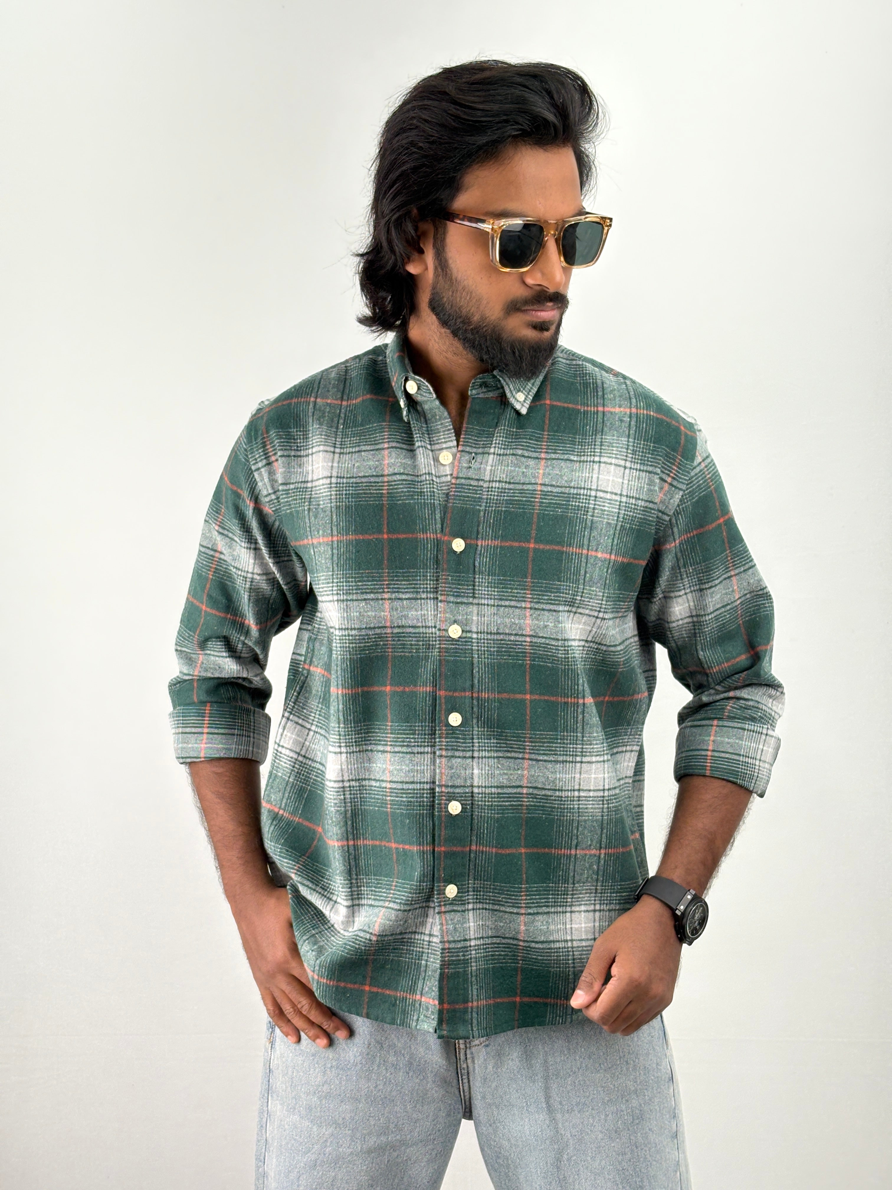 Green Flannel Shirt