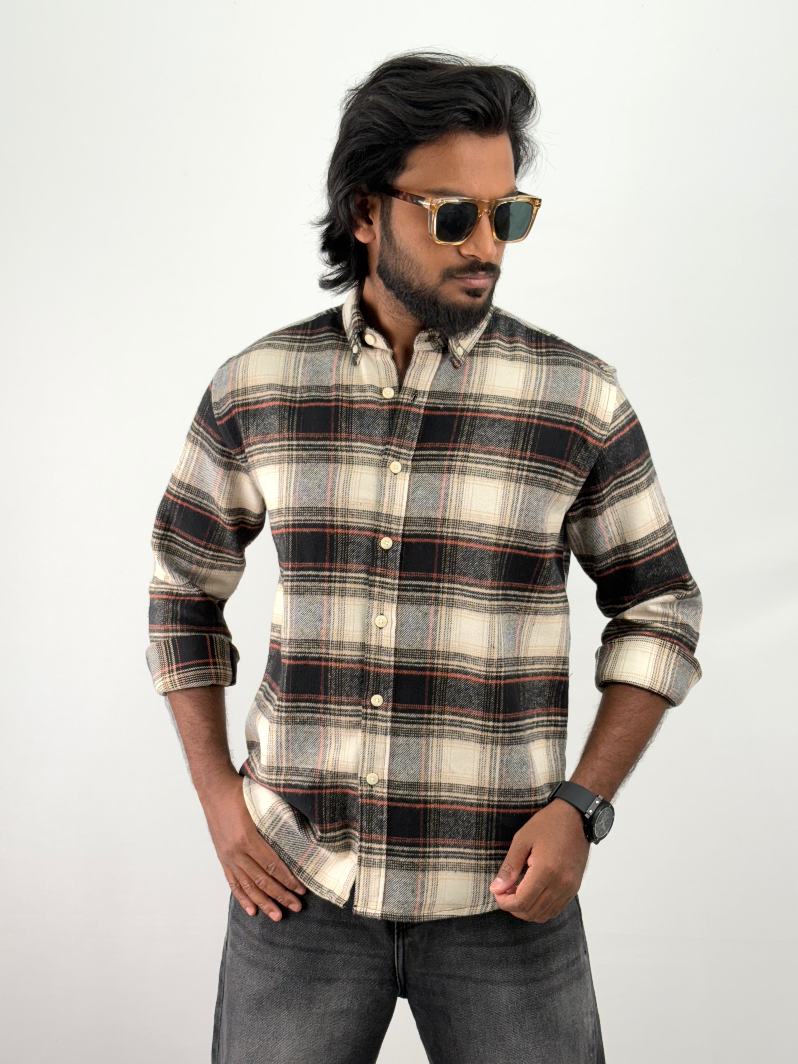Black Red Flannel Shirt