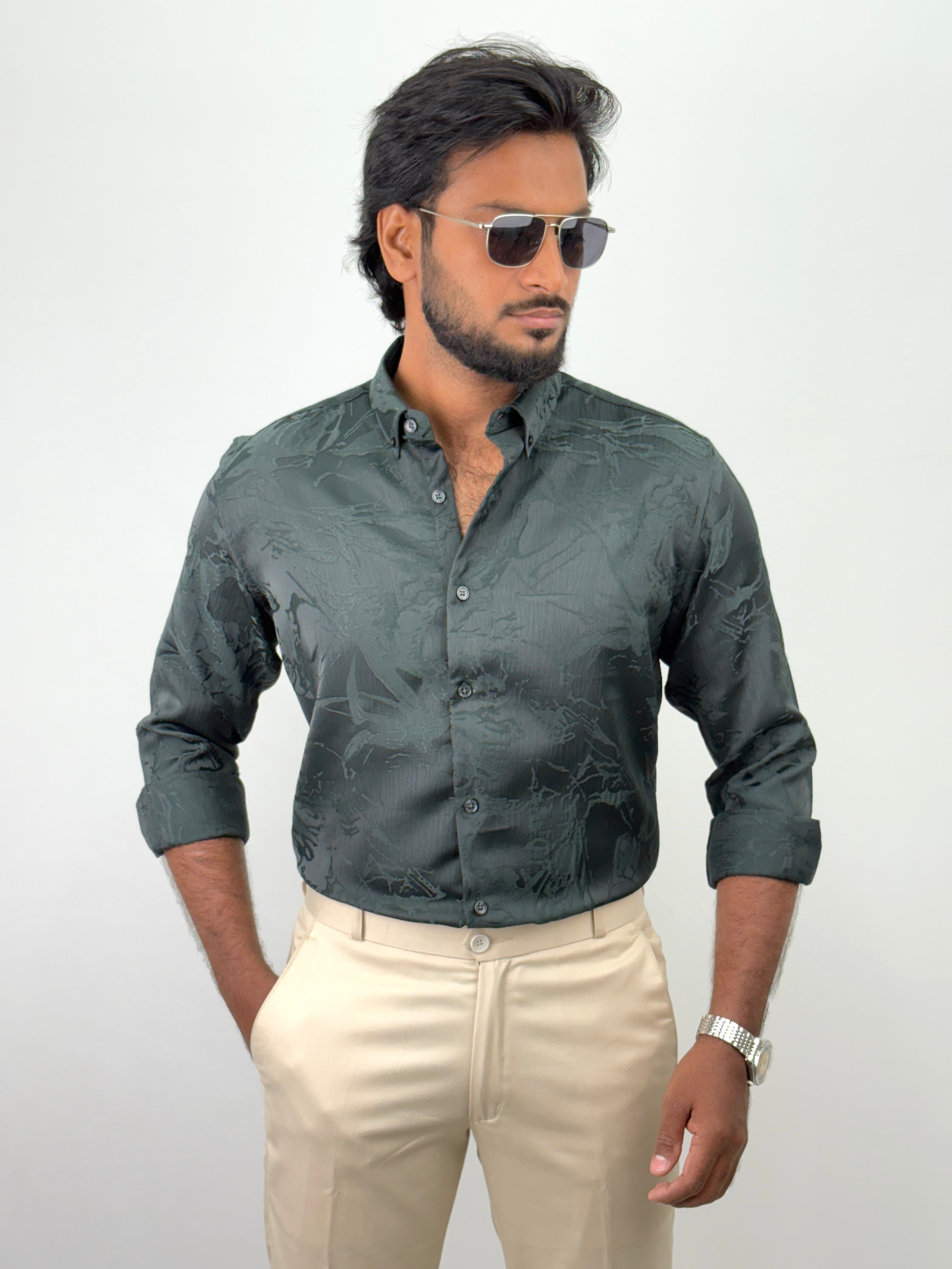 Green Designer Shirt