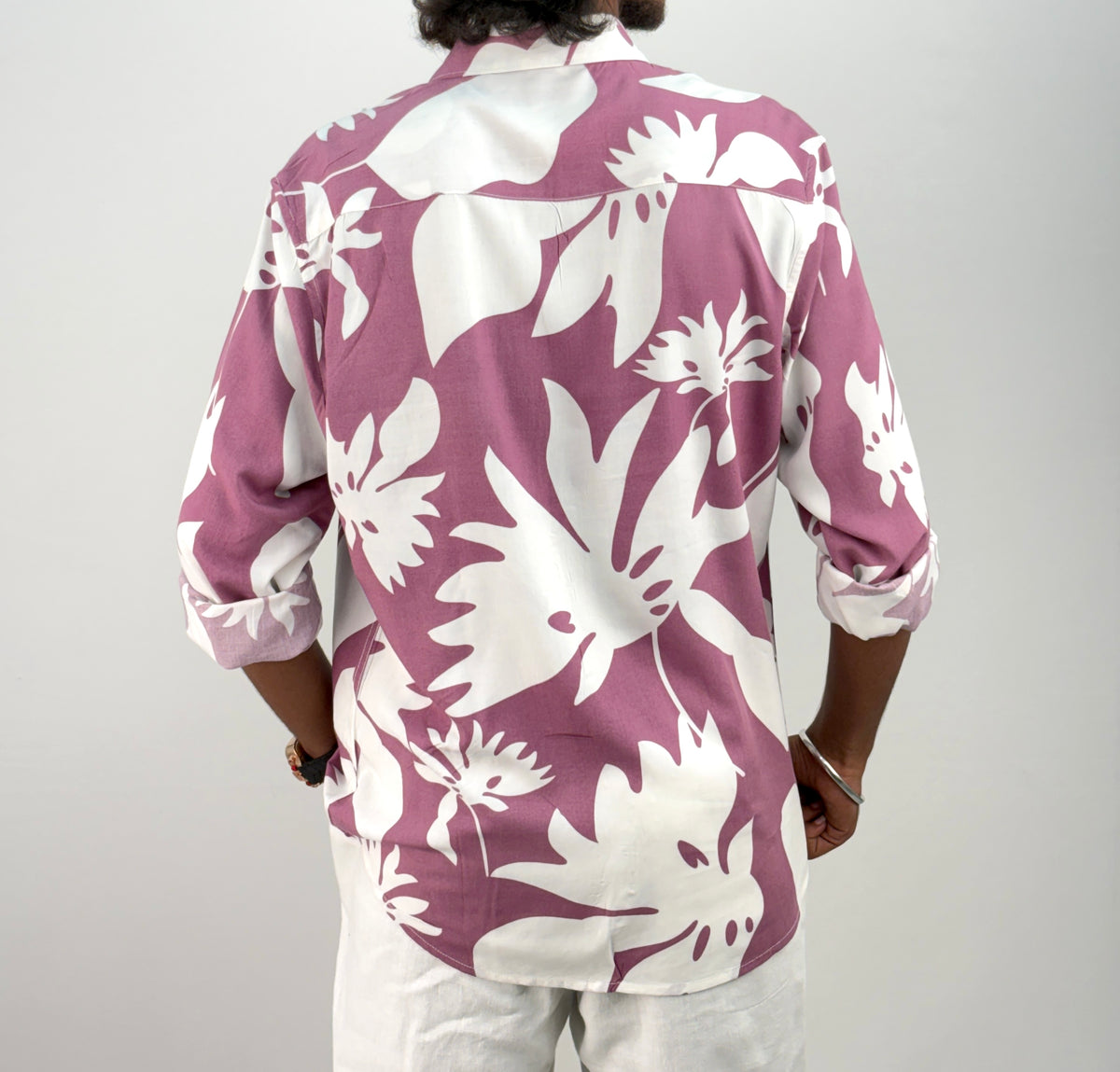 Pink Viscose Printed Shirt 1