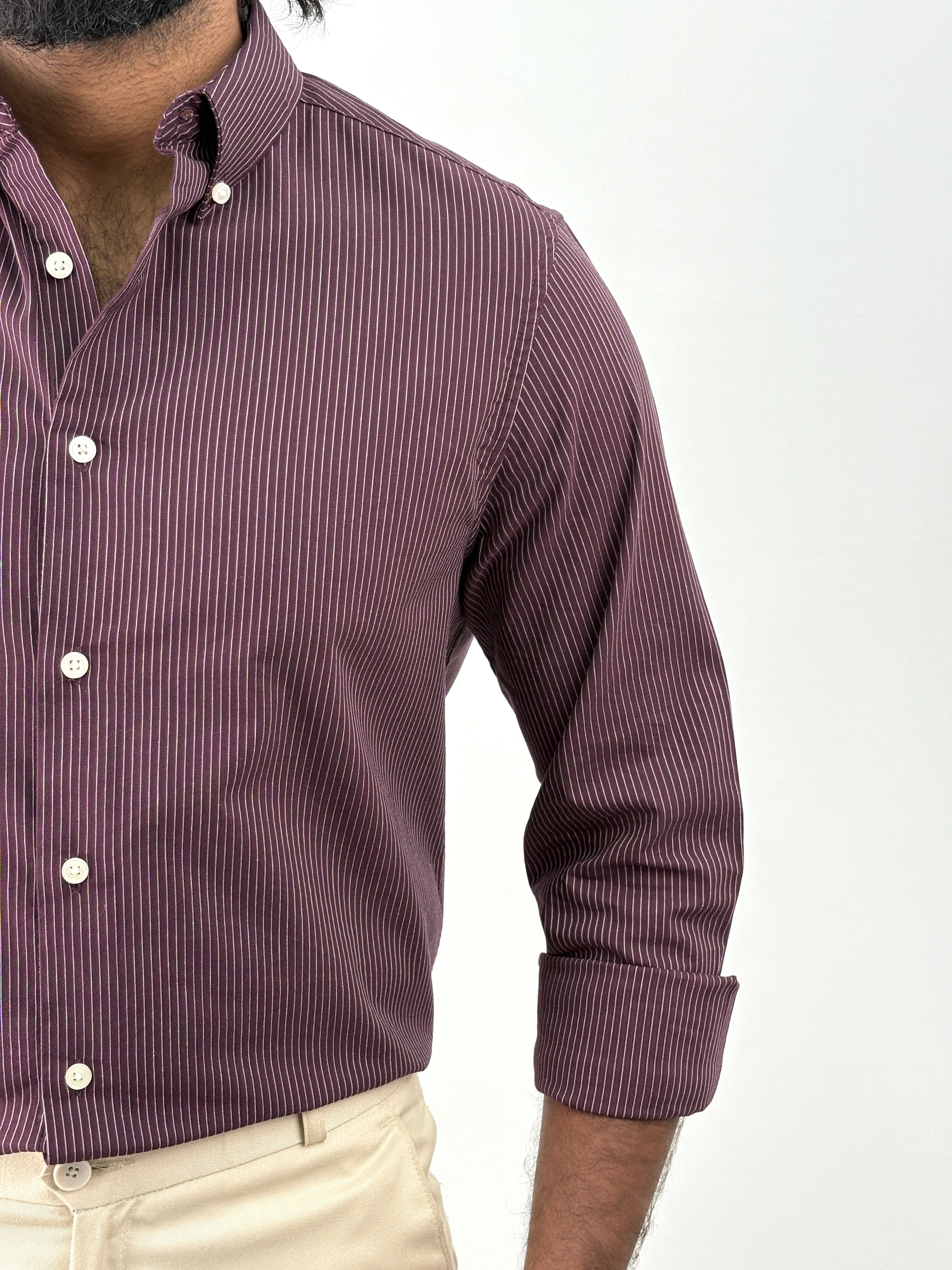 Wine Stripe Shirts
