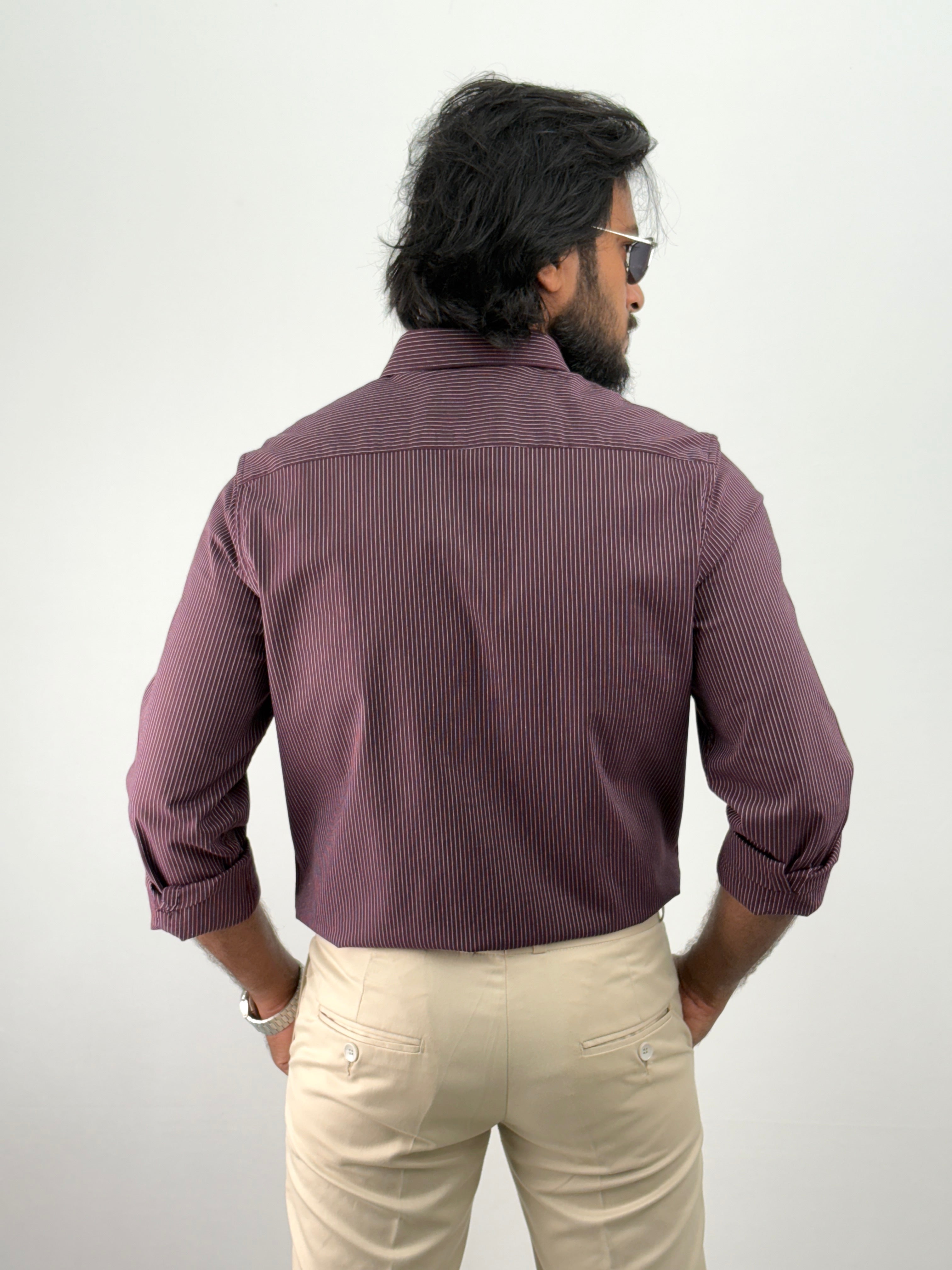 Wine Stripe Shirts
