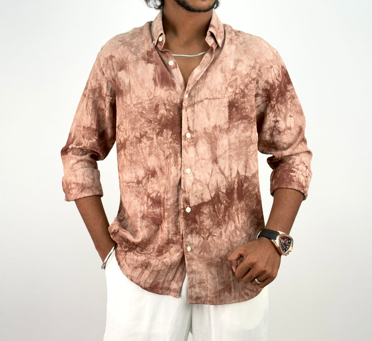 Brown IMP Acid Wash Shirt