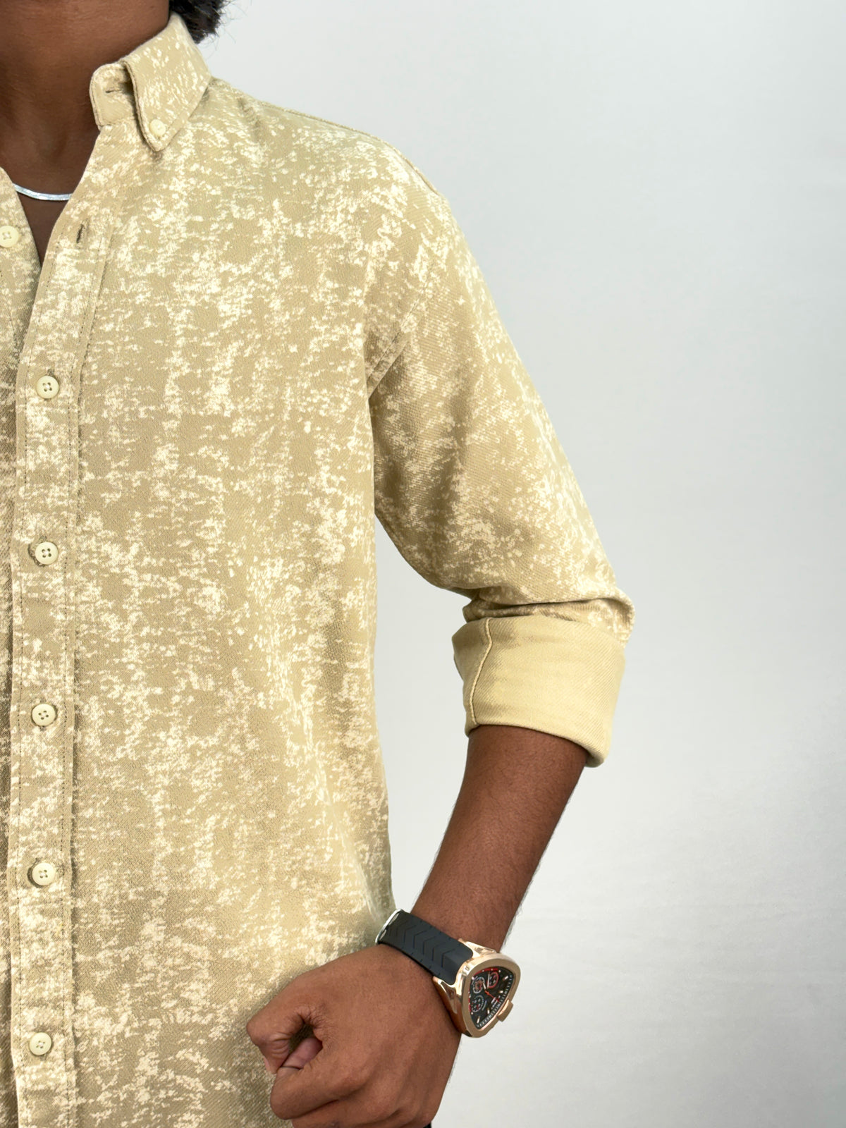 Beige Denim Shirt