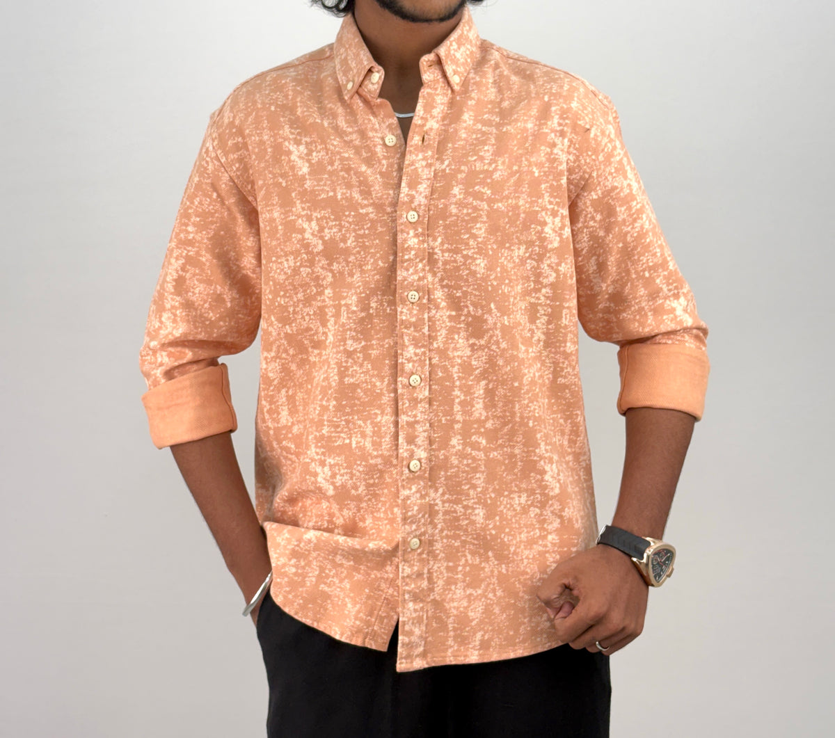 Peach Denim Shirt