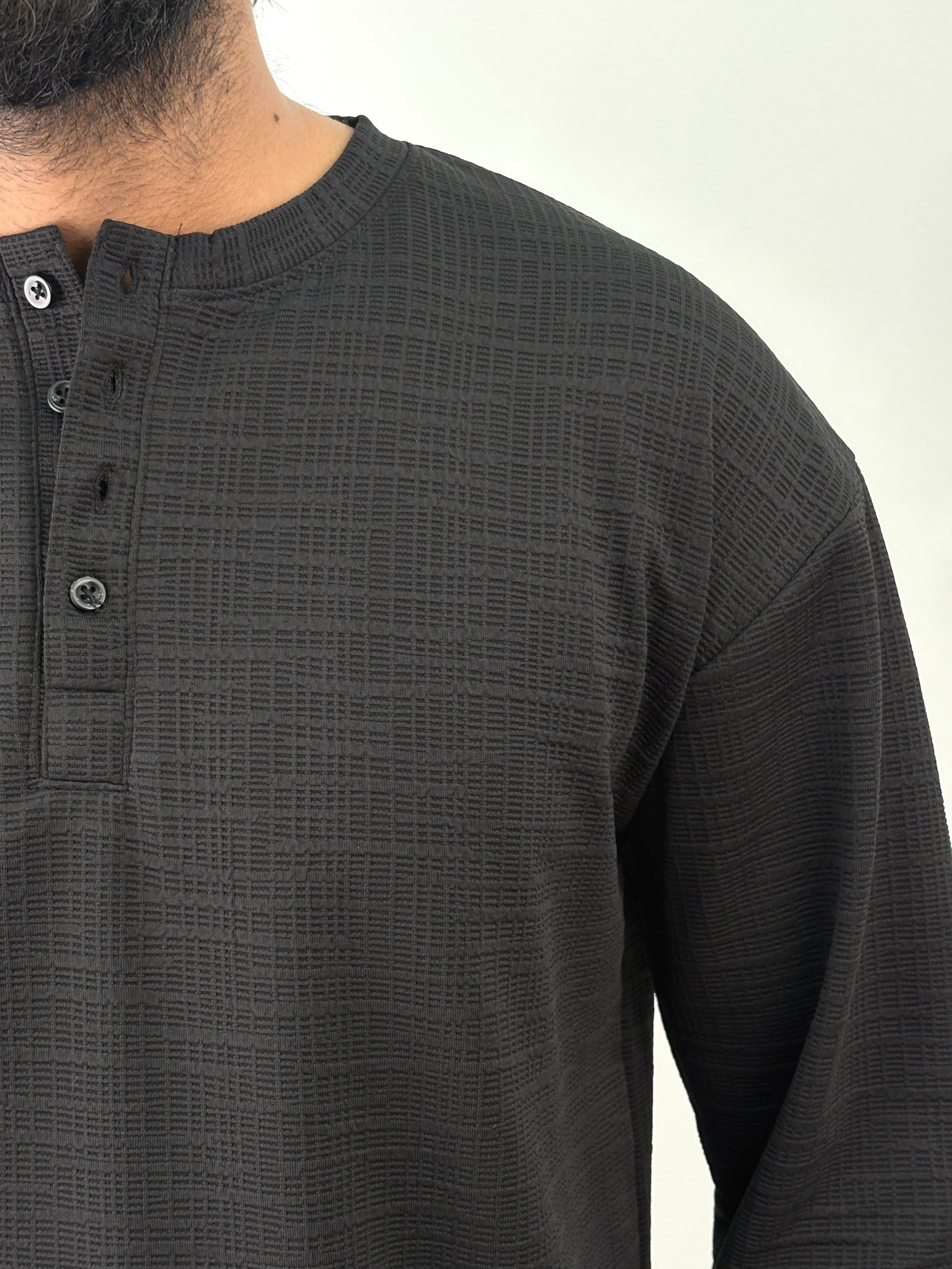 Black Henley T-Shirt